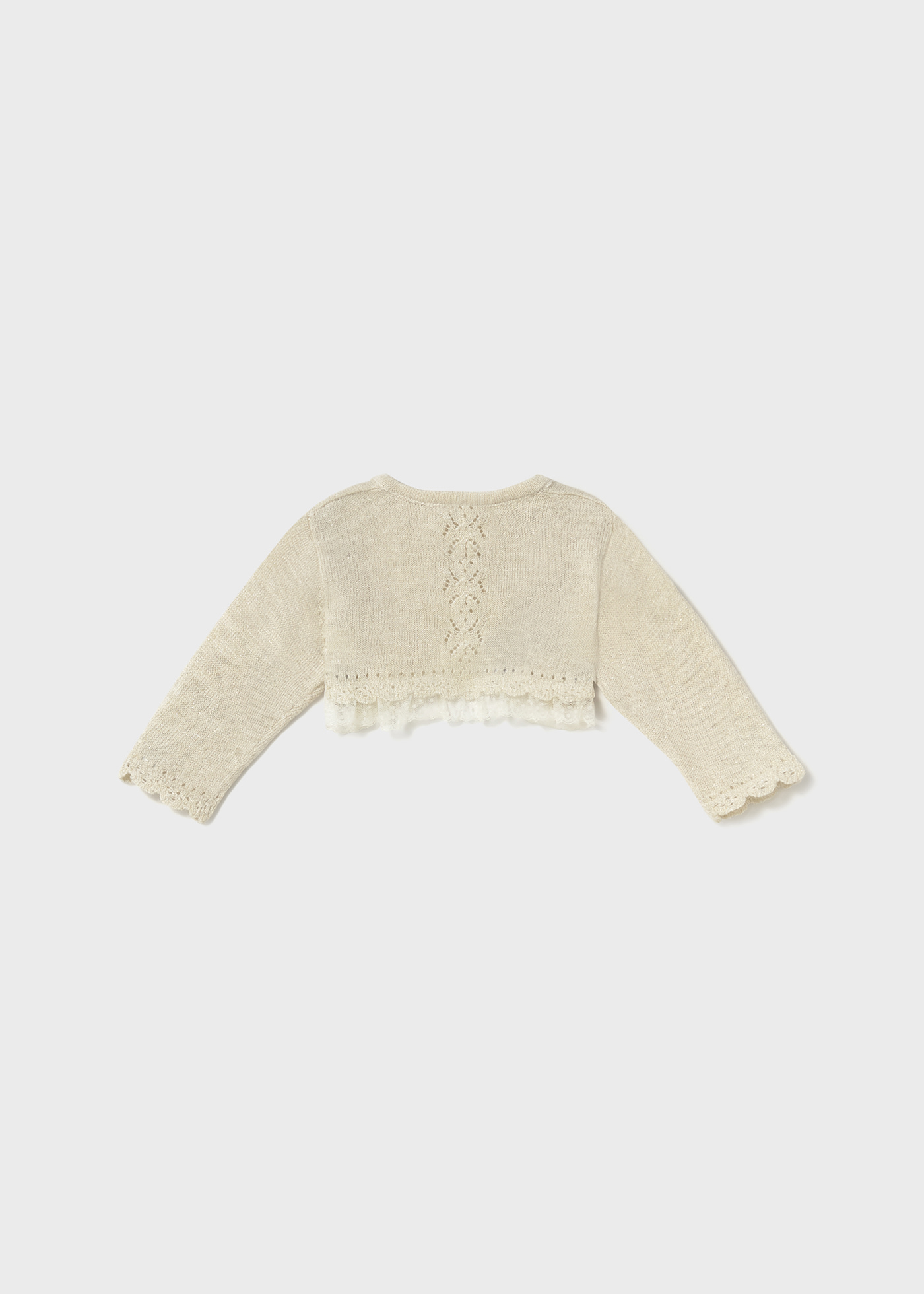 Bolero tricot ceremonie nou-nascut