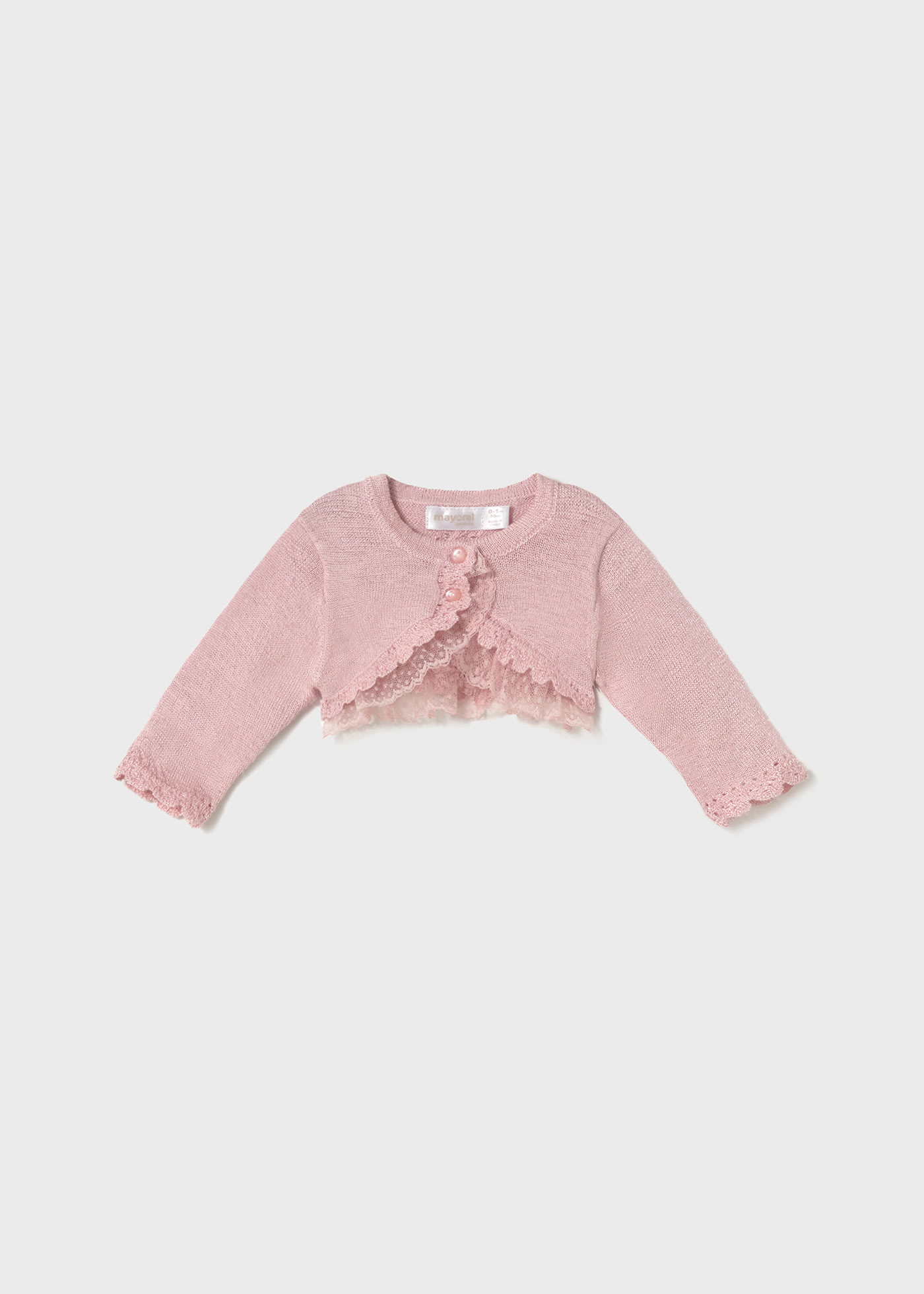 Bolero tricot ceremonie nou-nascut