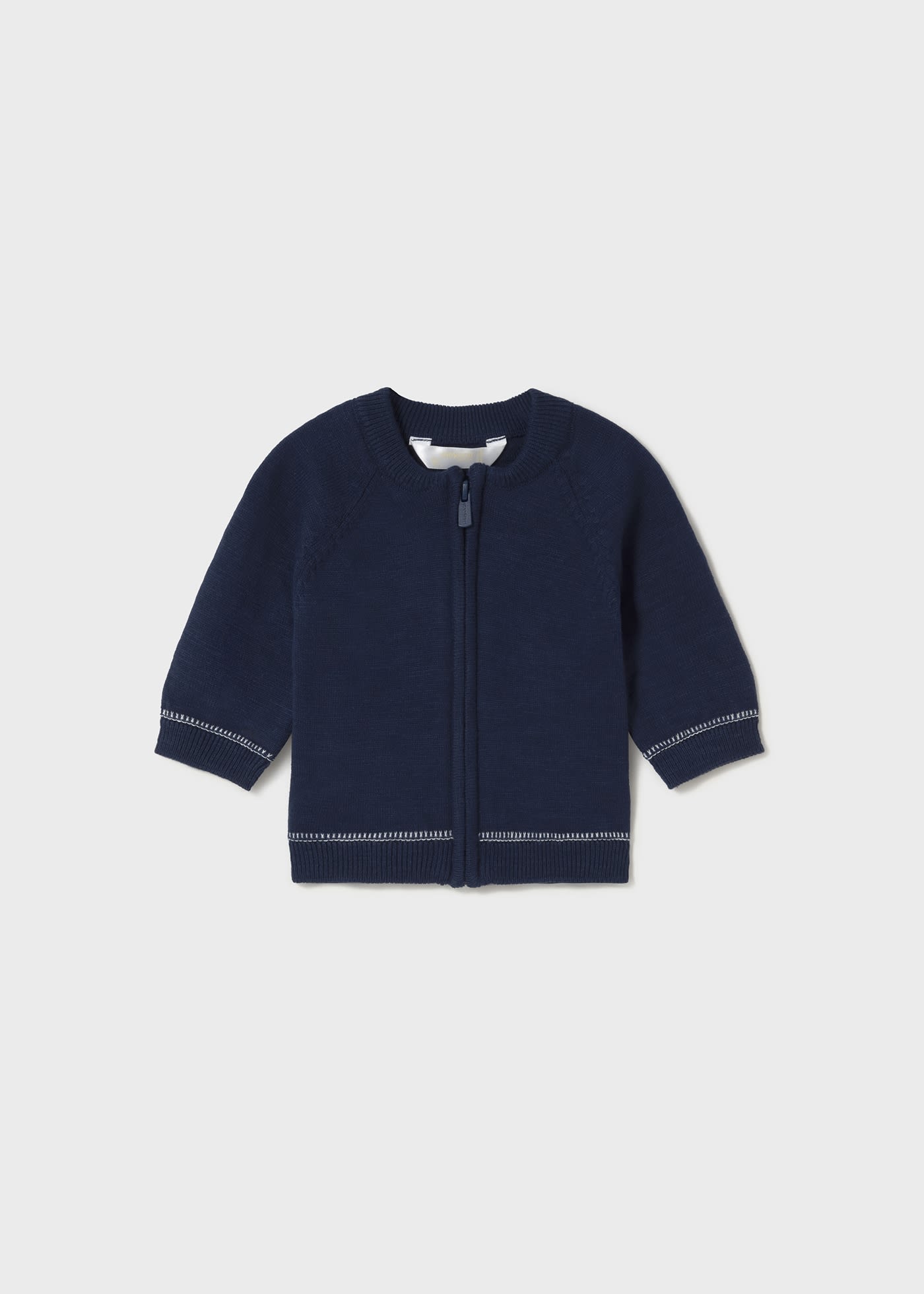 Newborn boy tricot zip jacket