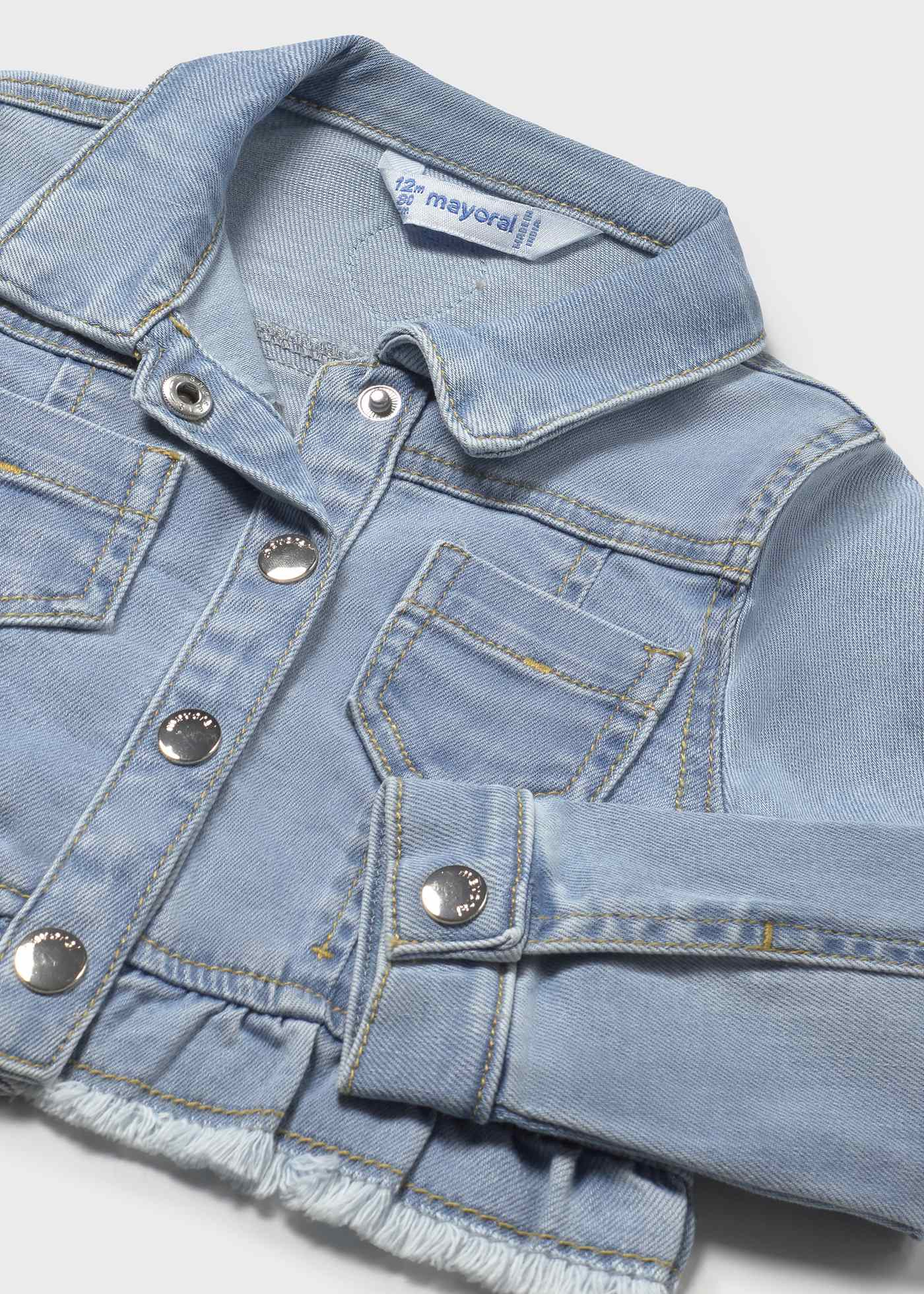 Baby ruffle denim jacket