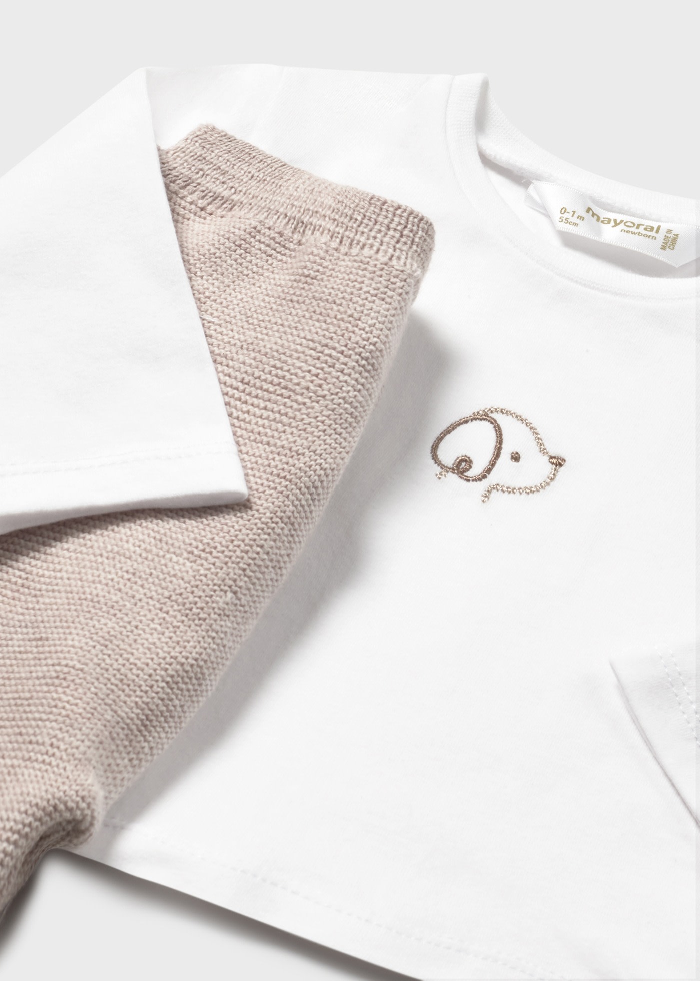 Conjunto3 peças tricot recém nascido