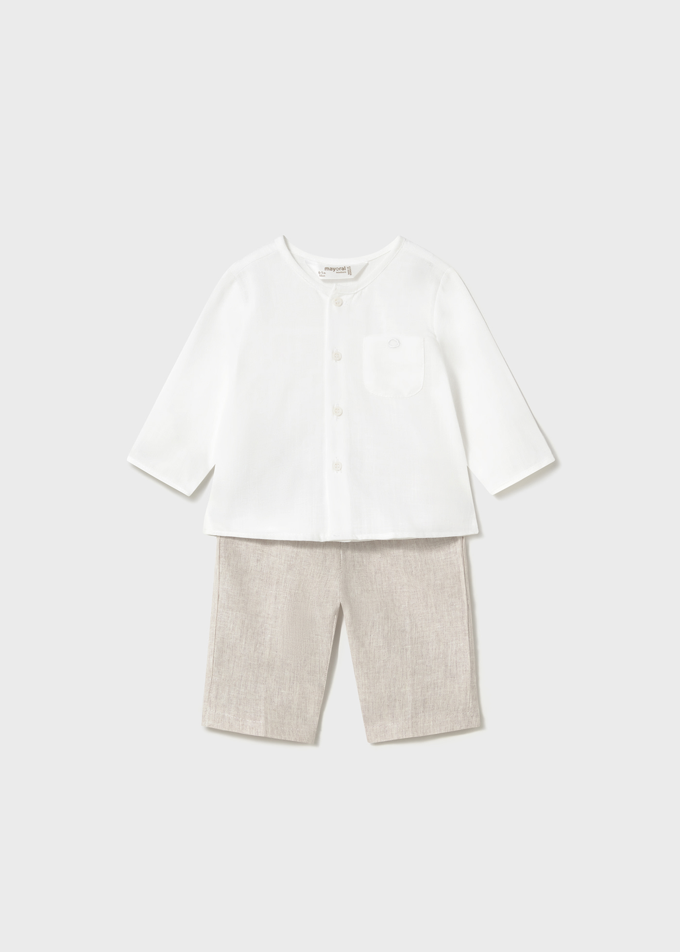 Newborn boy trousers and shirt set