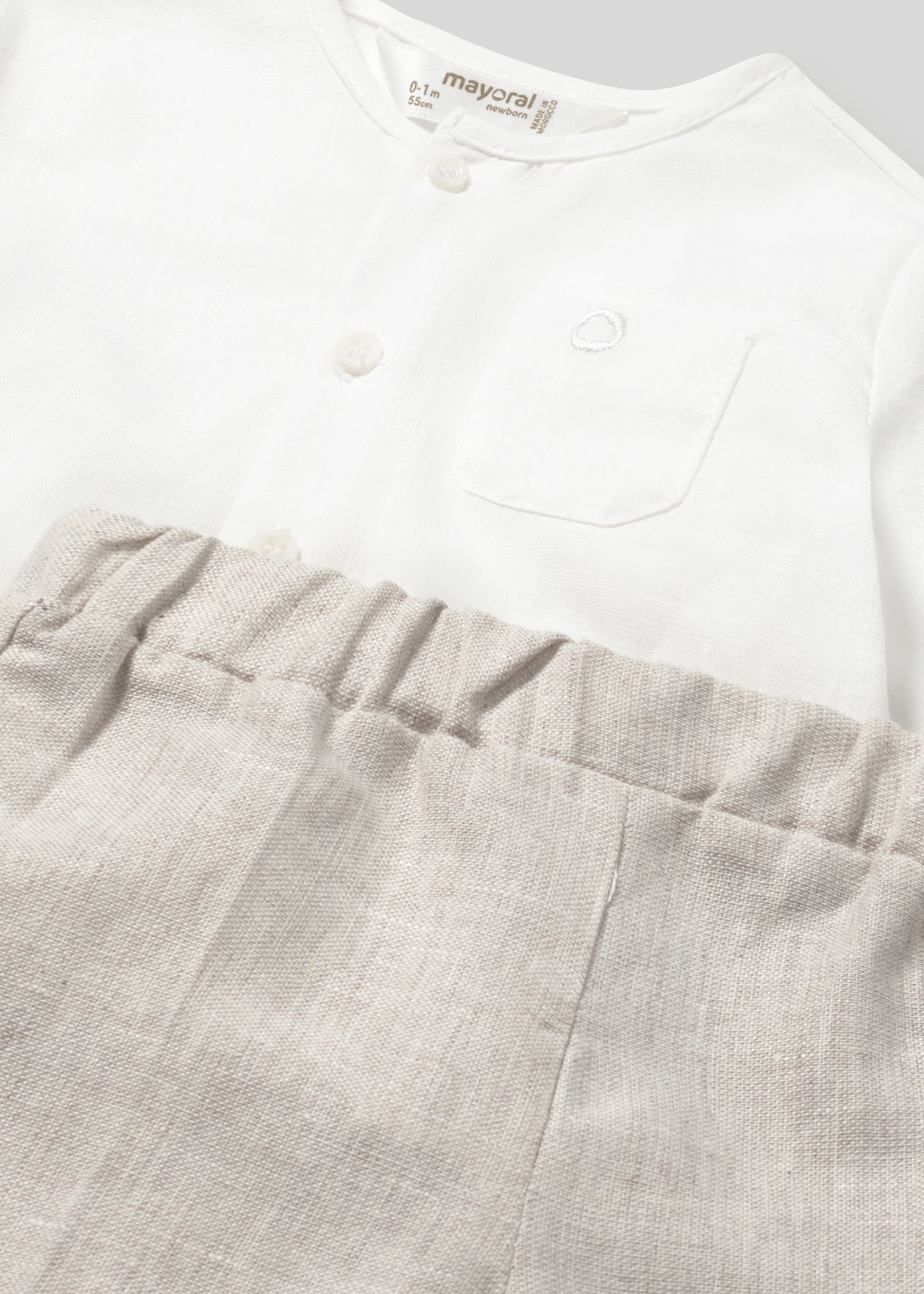 Completo pantalone e camicia neonato