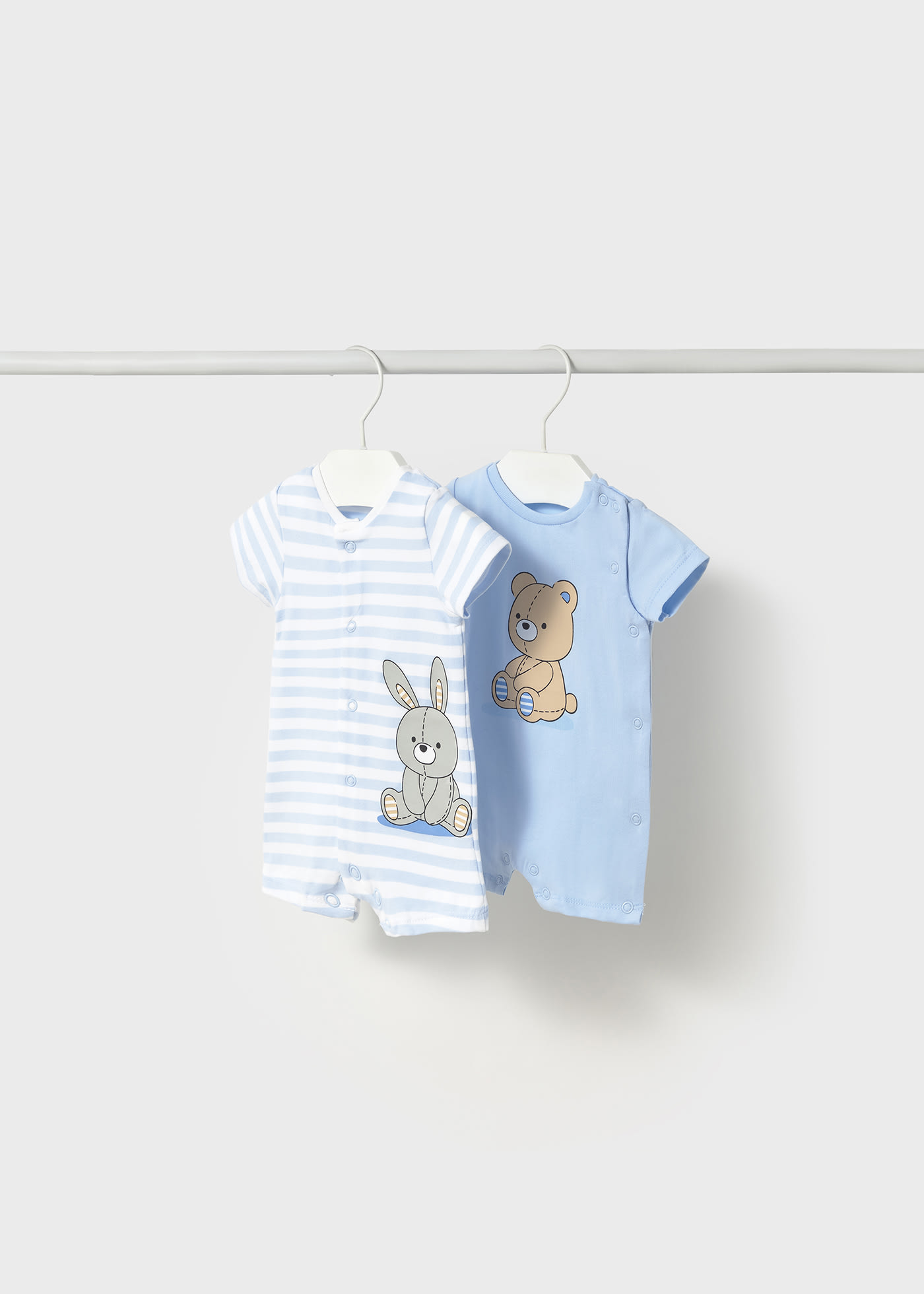 Set 2 pijamale scurte nou-nascut