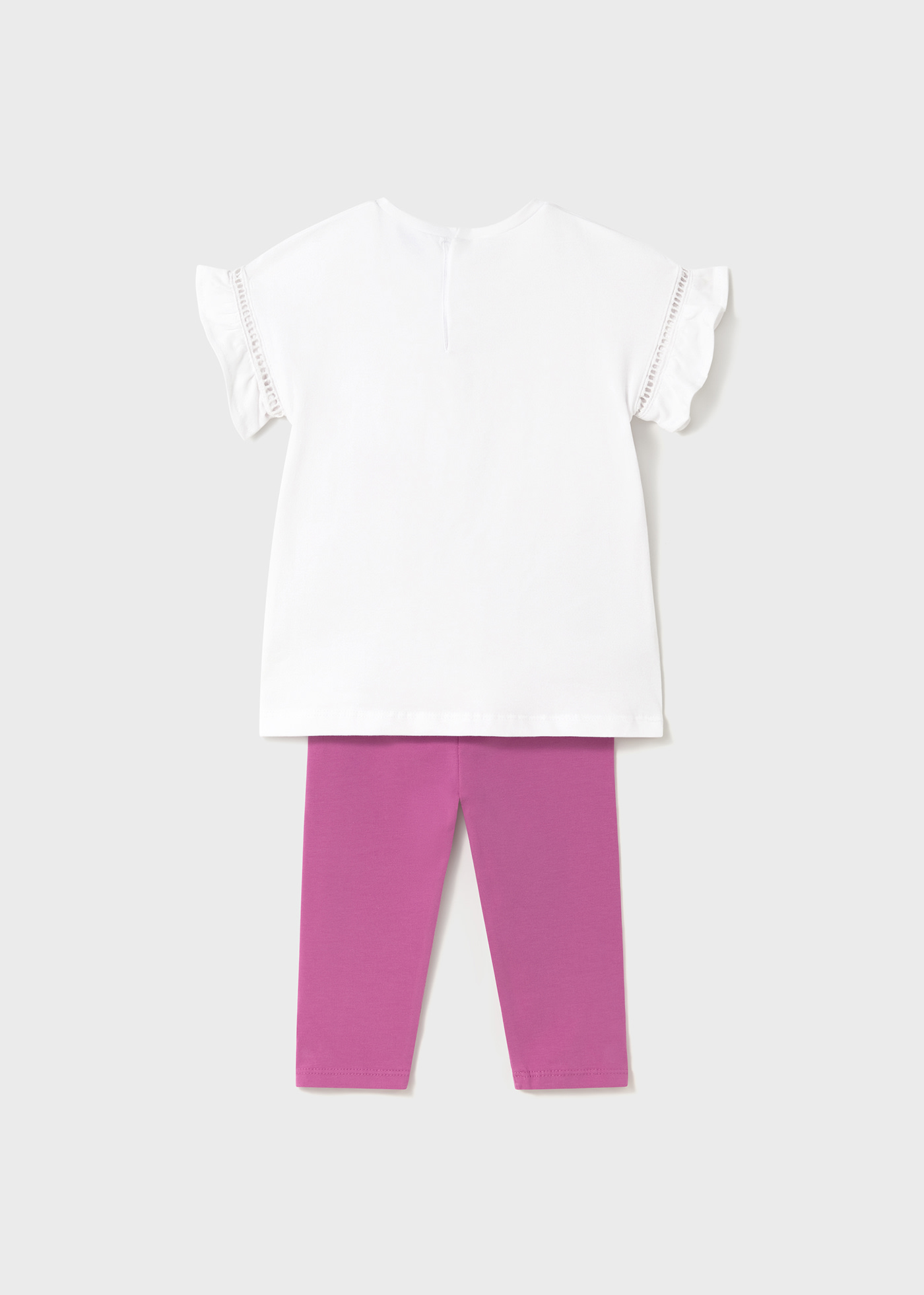 Completo leggings e maglietta applicazioni tulle neonata