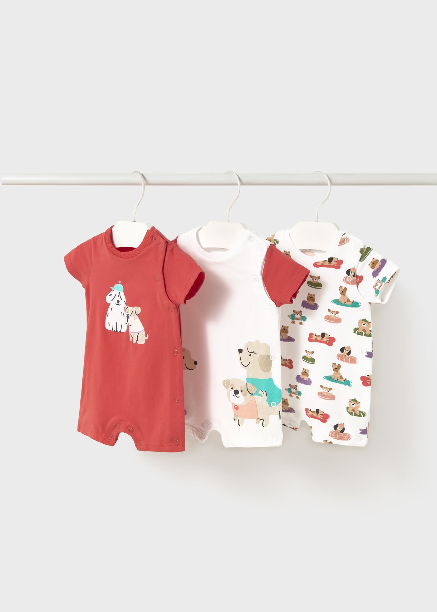 Set 3 pijamale scurte nou-nascut