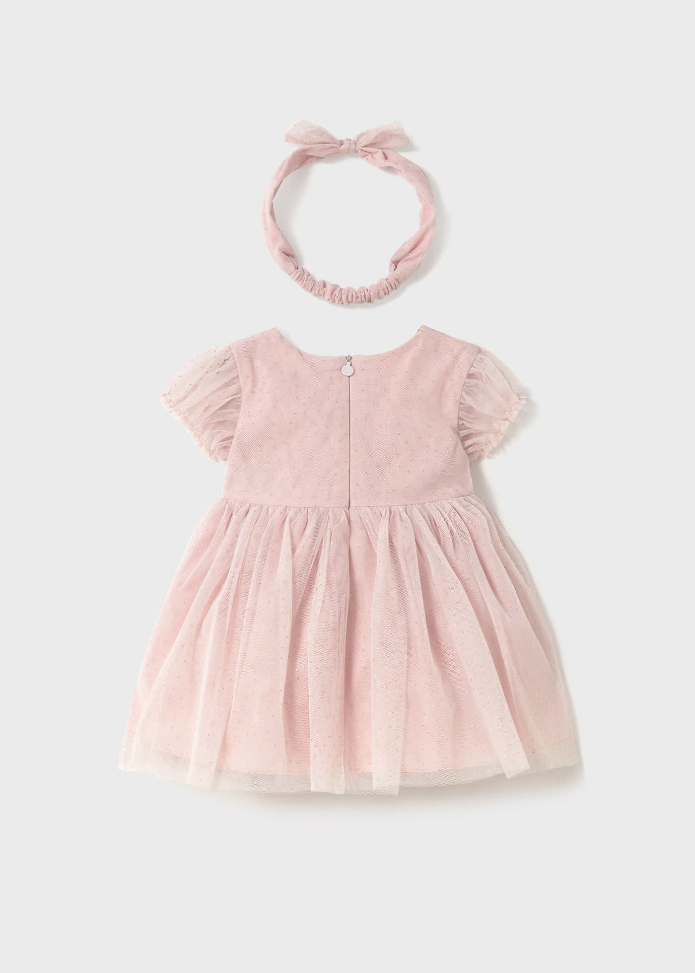 Baby dress with tulle headband