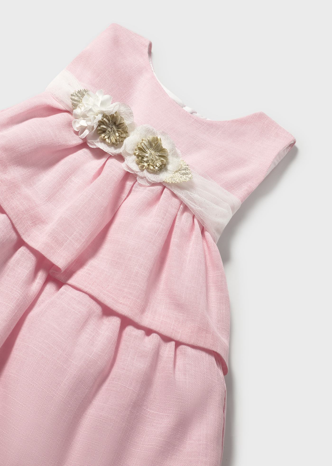 Vestito con fusciacca floreale neonata