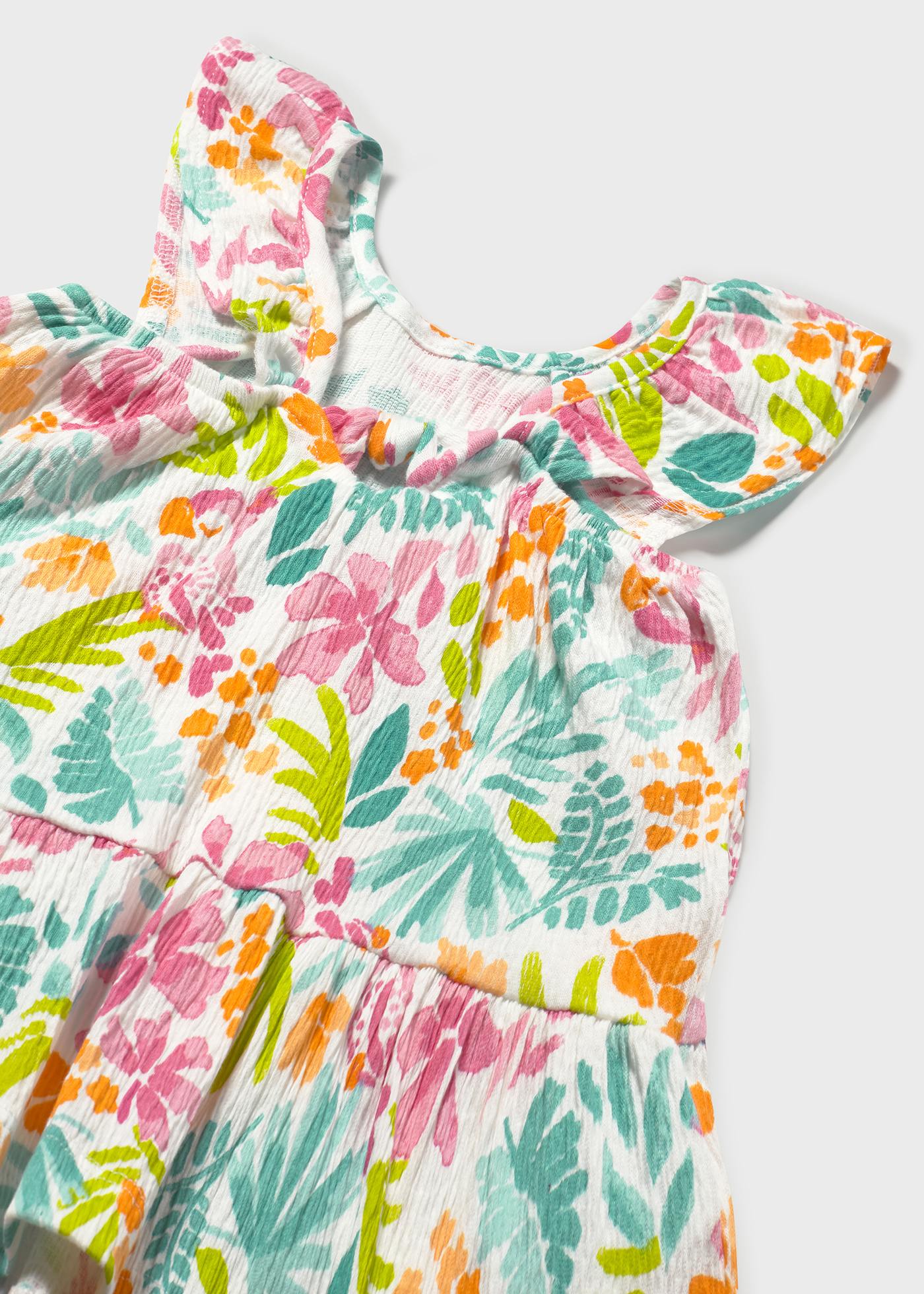 Vestito stampa tropicale neonata