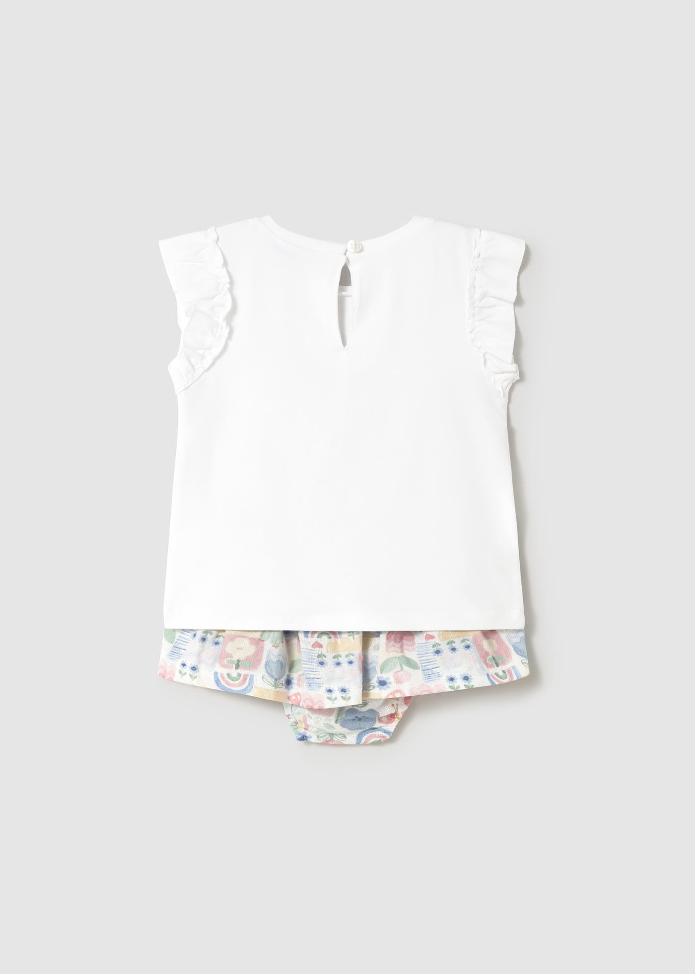 Baby skirt with butterfly print top set