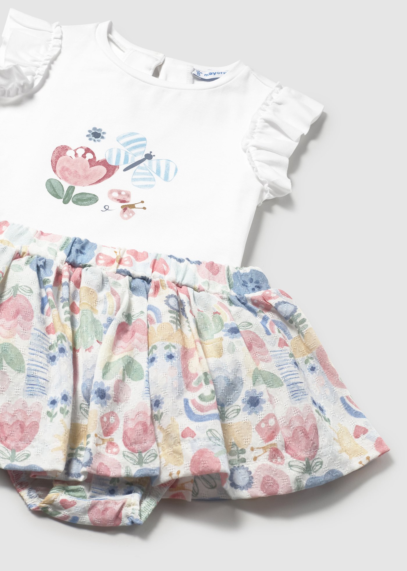 Set fusta si tricou fluture bebe
