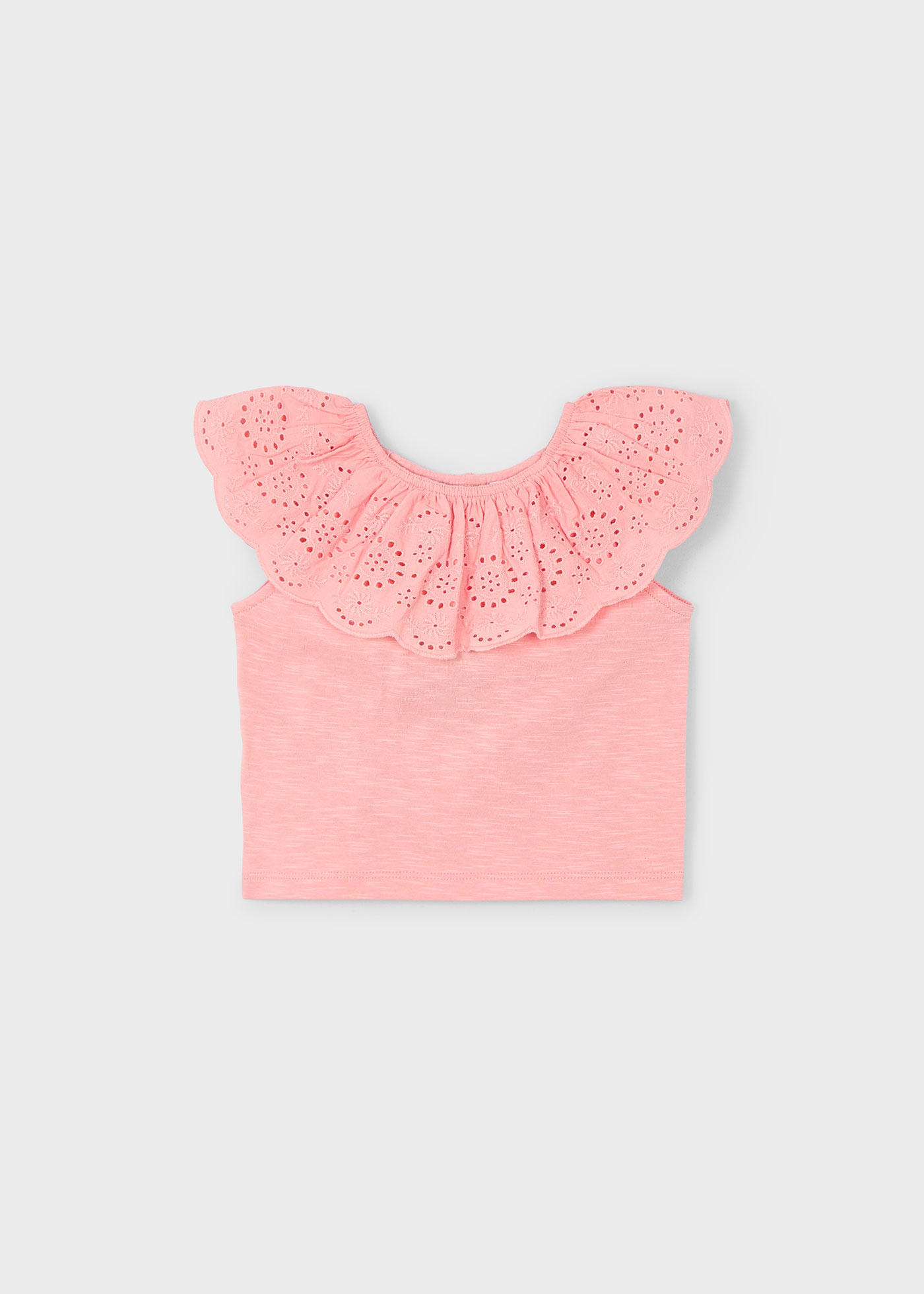 Girl Eyelet Ruffle T-Shirt