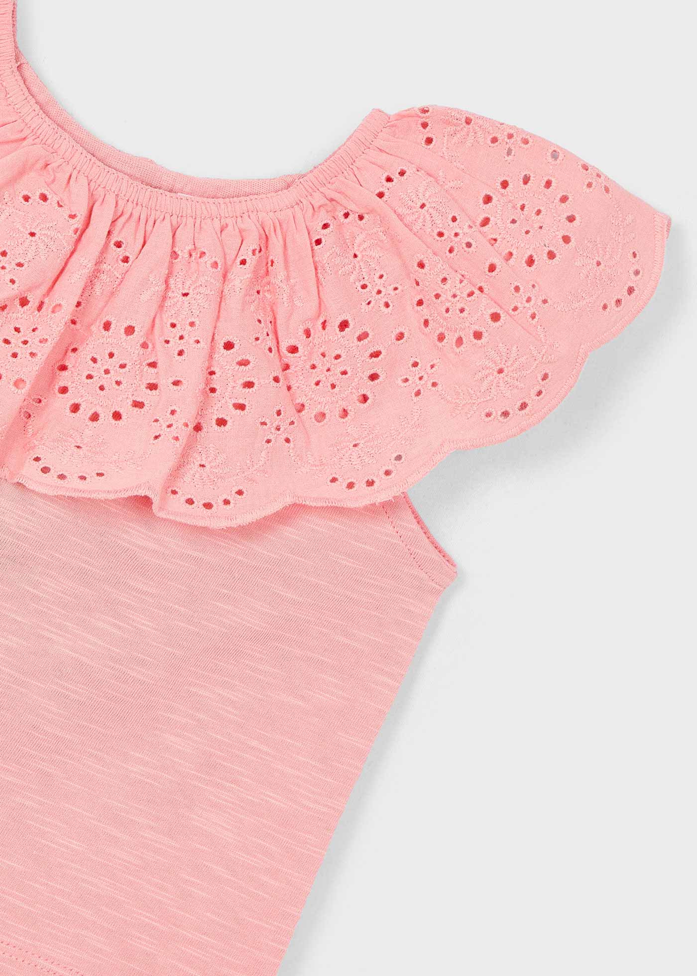 Girl Eyelet Ruffle T-Shirt