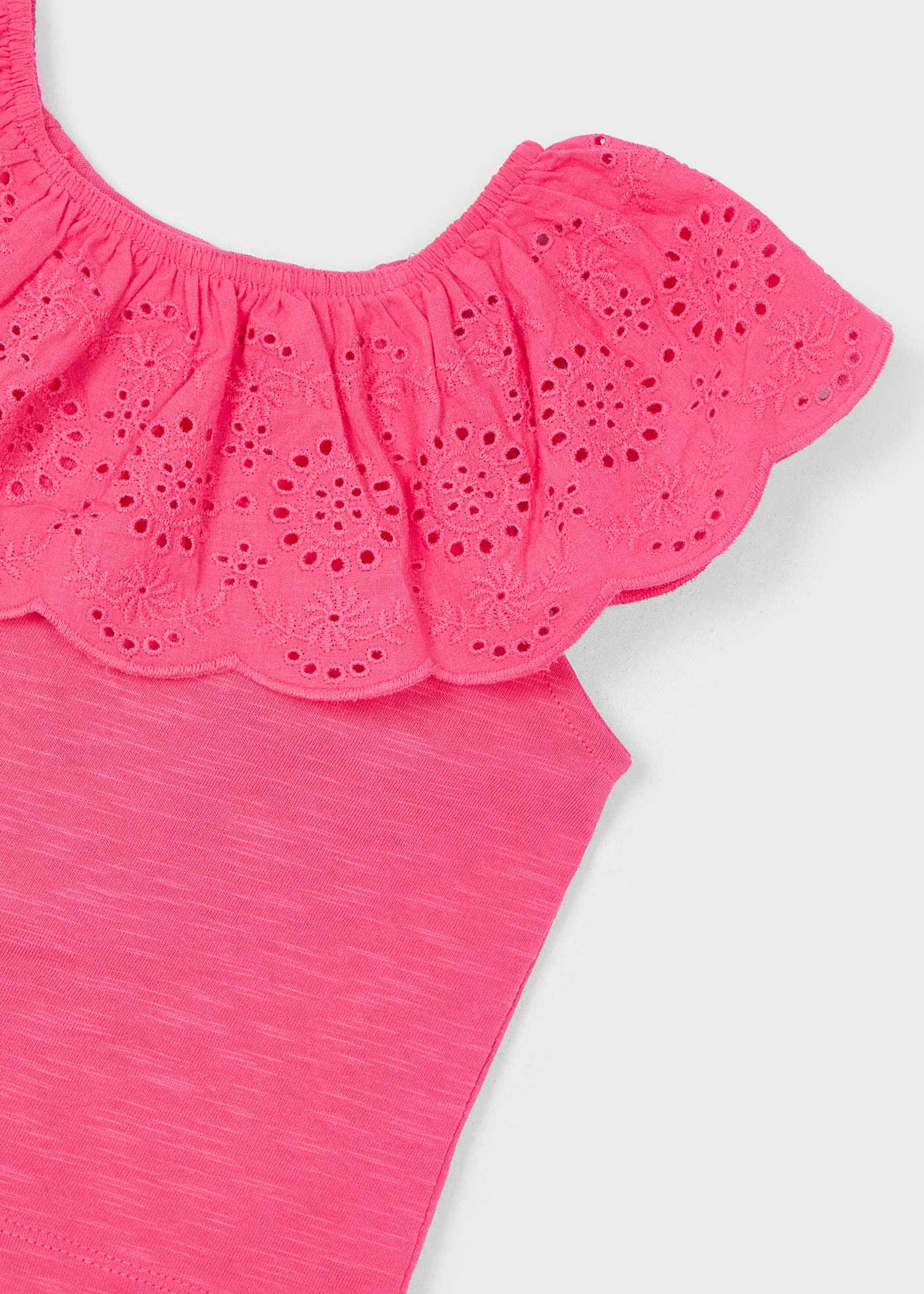 Girl Eyelet Ruffle T-Shirt