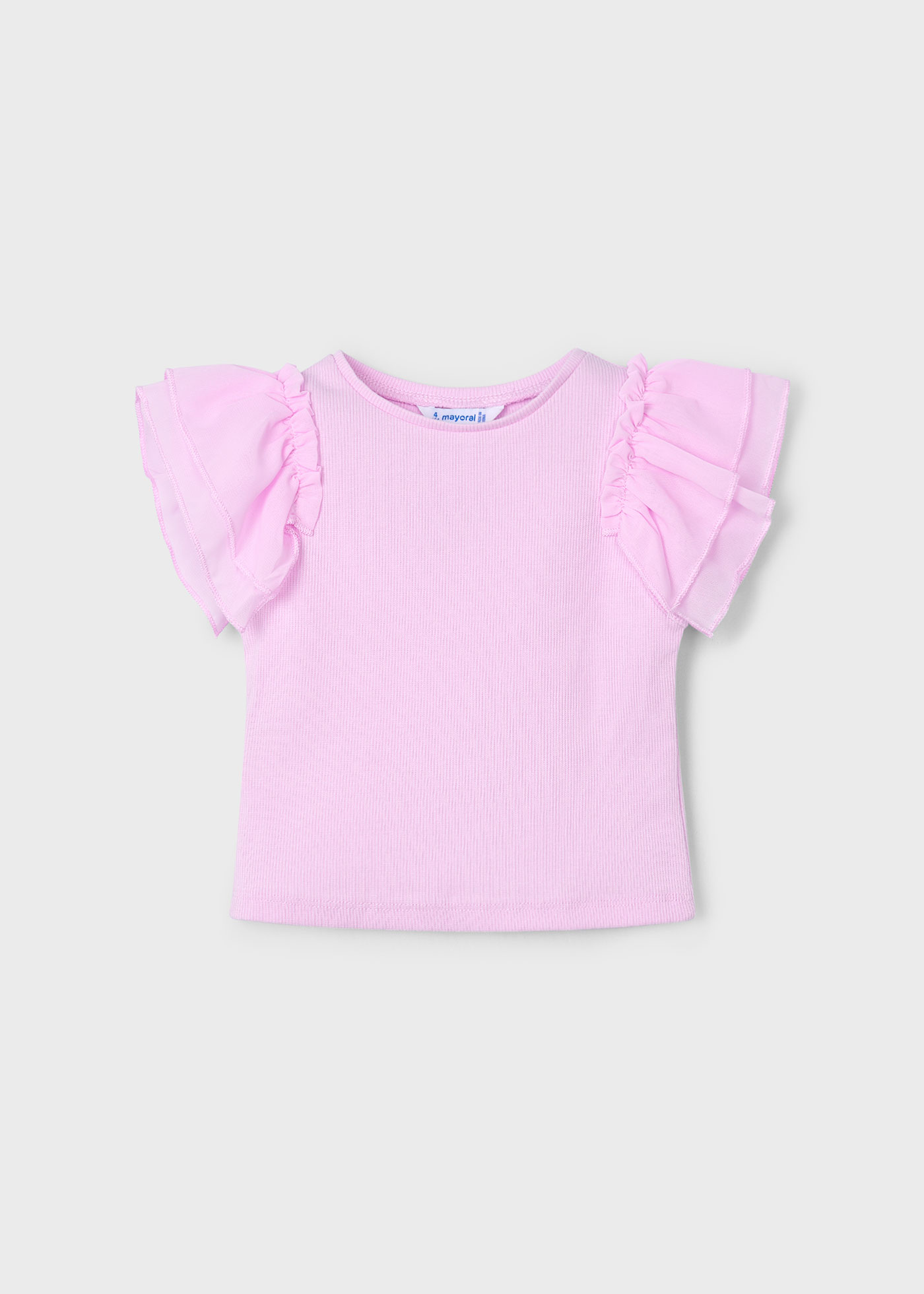 Girl T-Shirt with Organza Ruffles