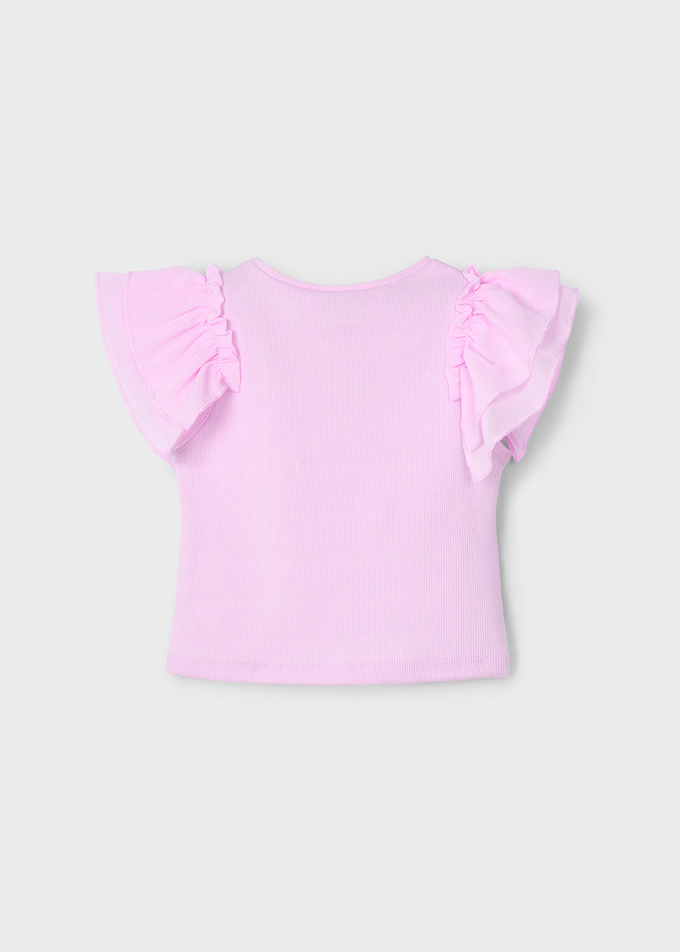Maglietta volant chiffon bambina