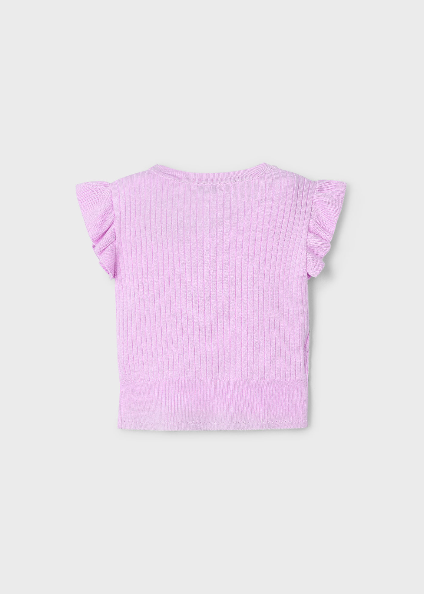 Top tricot canalé niña