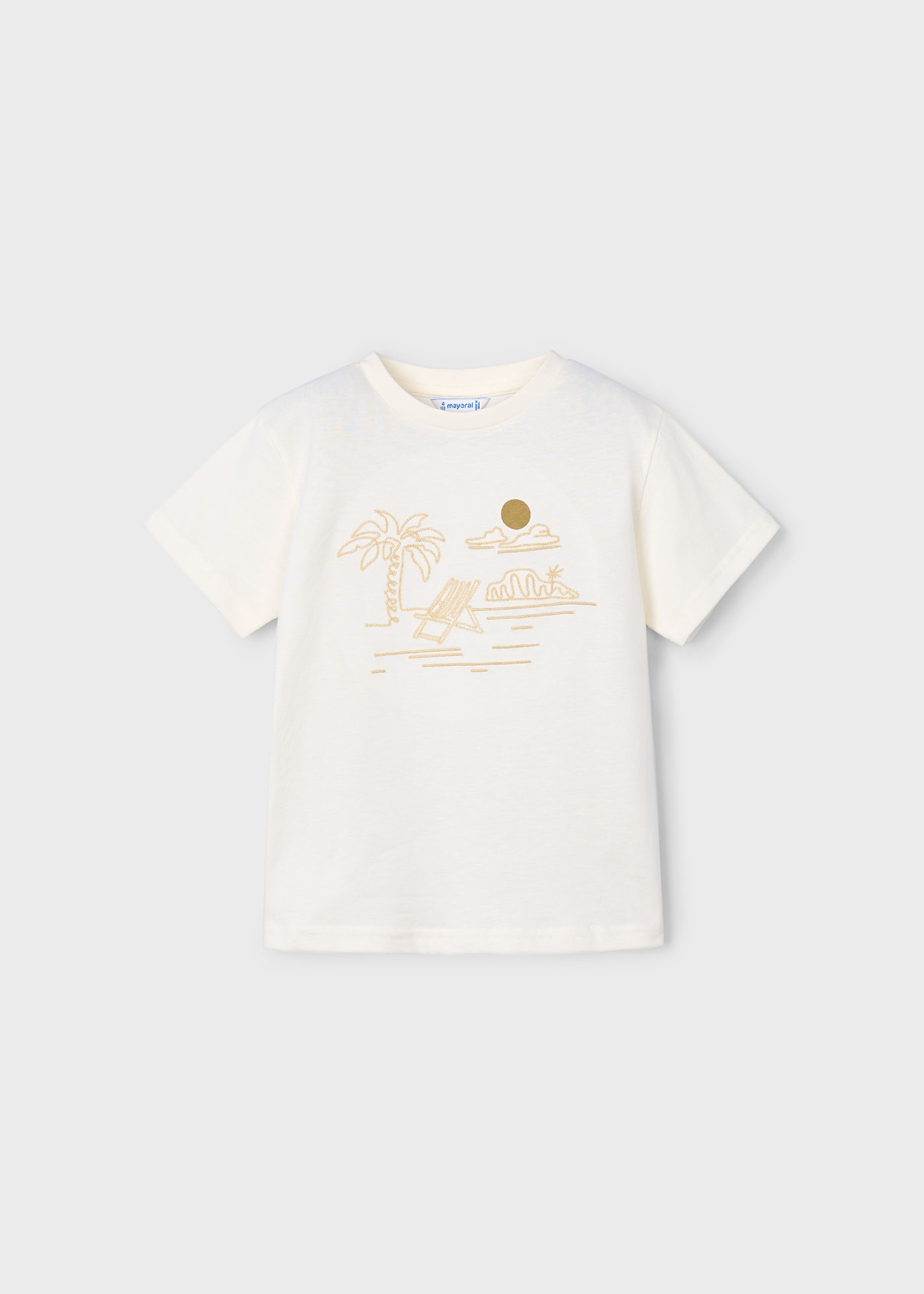 Tricou brodat plaja baiat