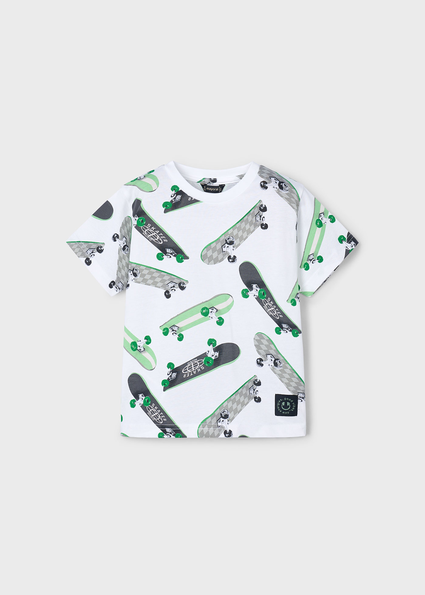 Boy Skateboard Print T-Shirt