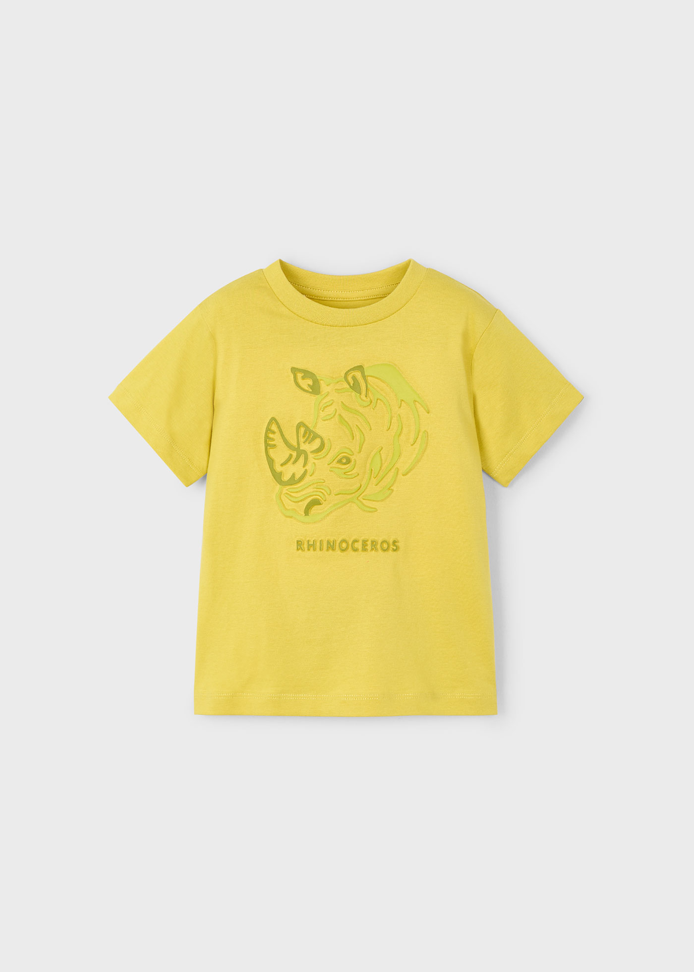 Boy T-Shirt with Embossed Rhino Design