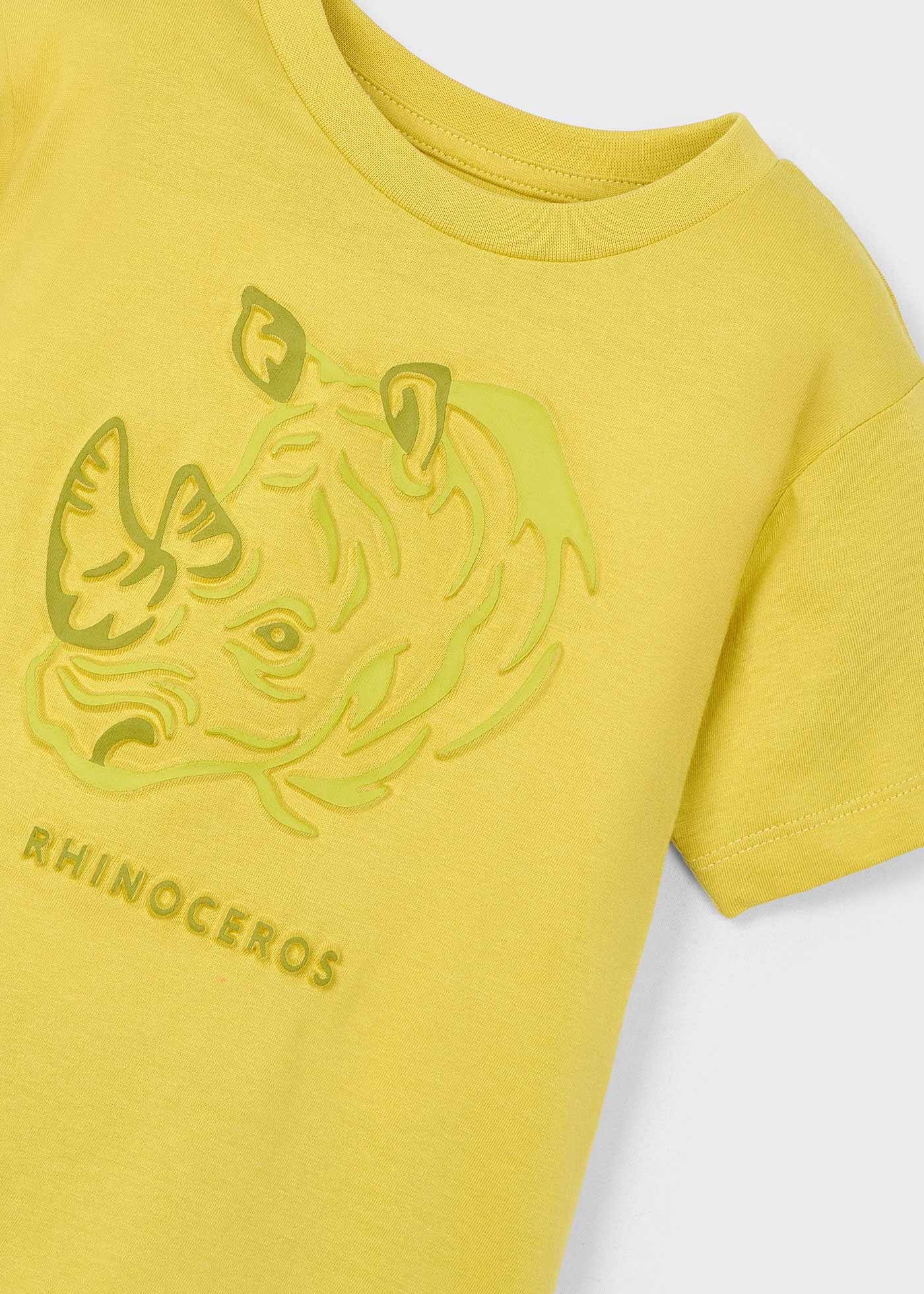 Boy T-Shirt with Embossed Rhino Design