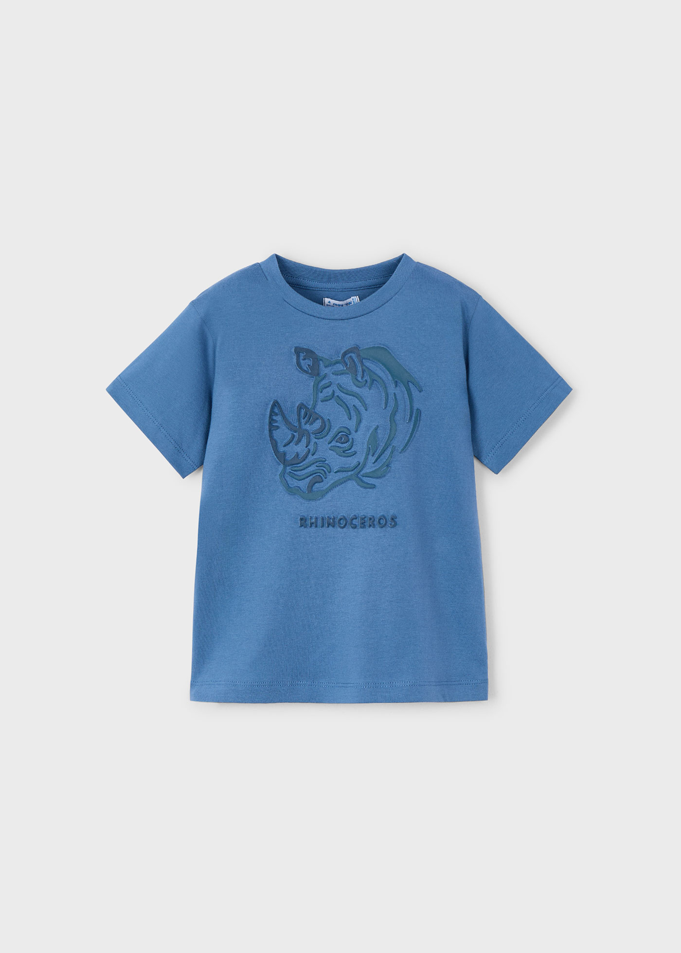T-shirt rinoceronte relevo menino