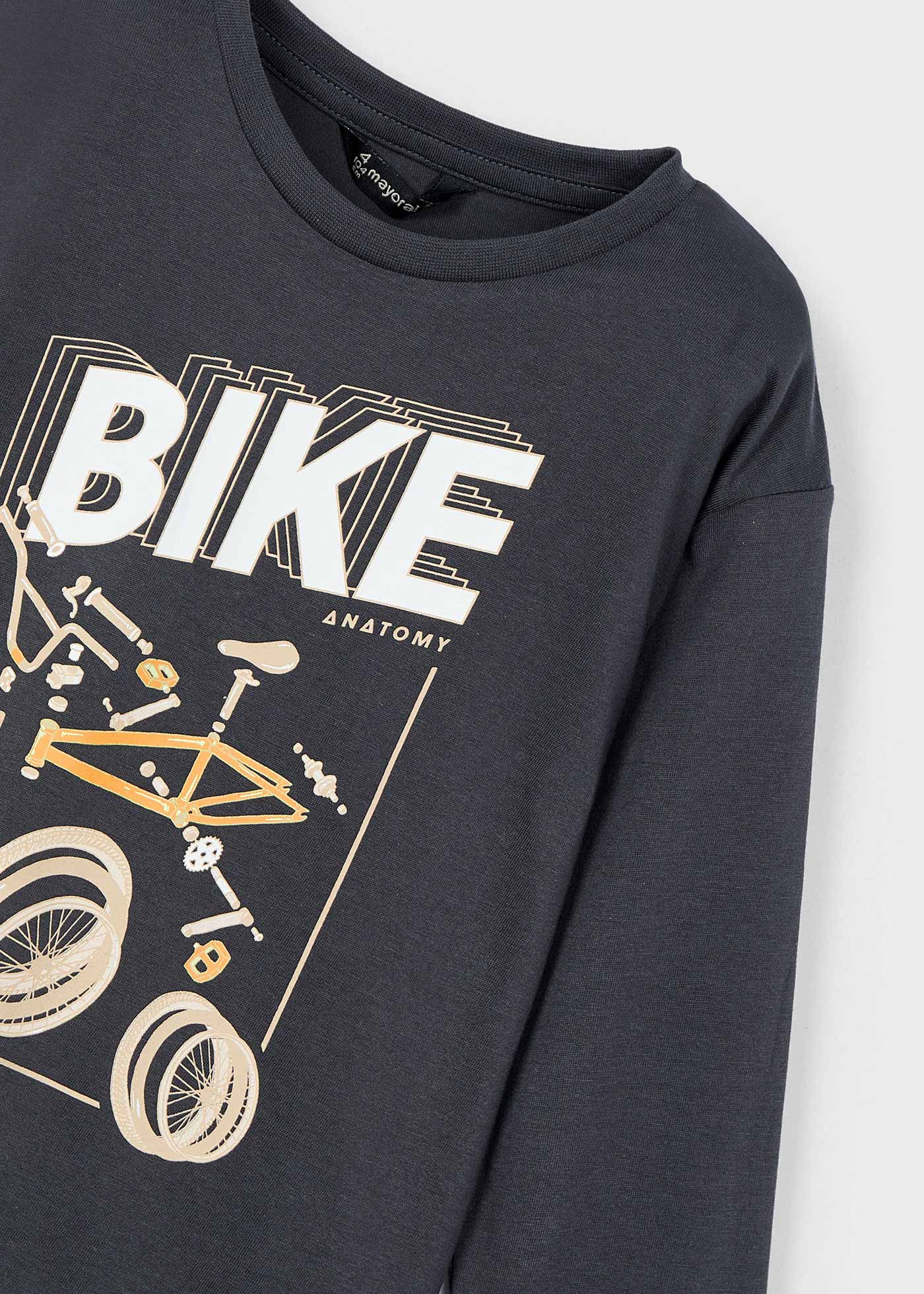 Tricou maneca lunga bicicleta baiat