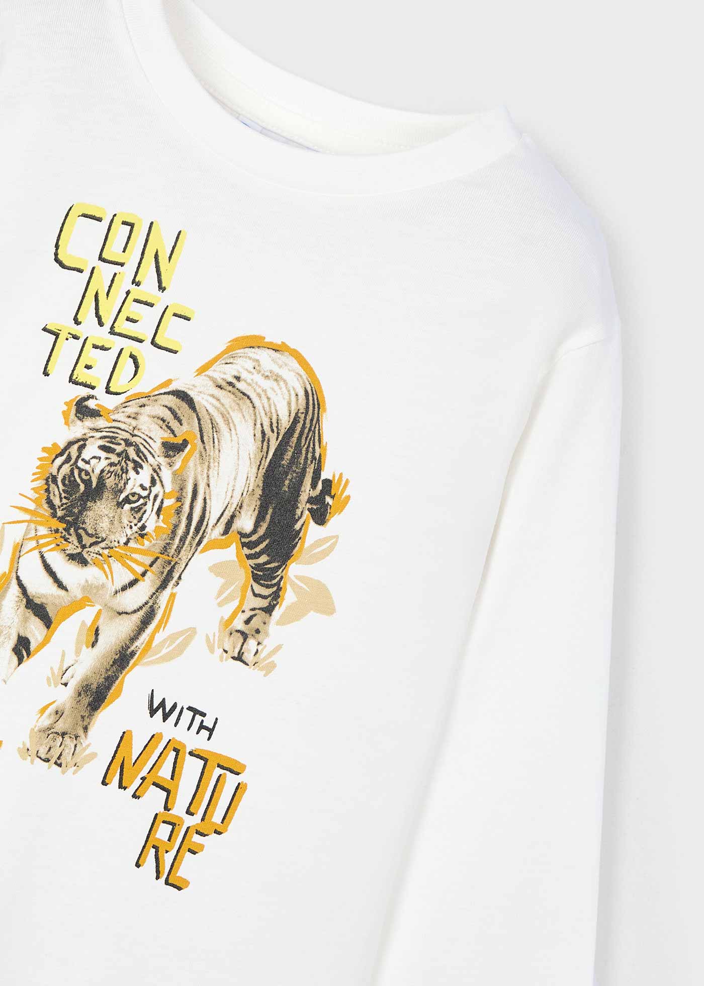 Camiseta manga larga tigre niño