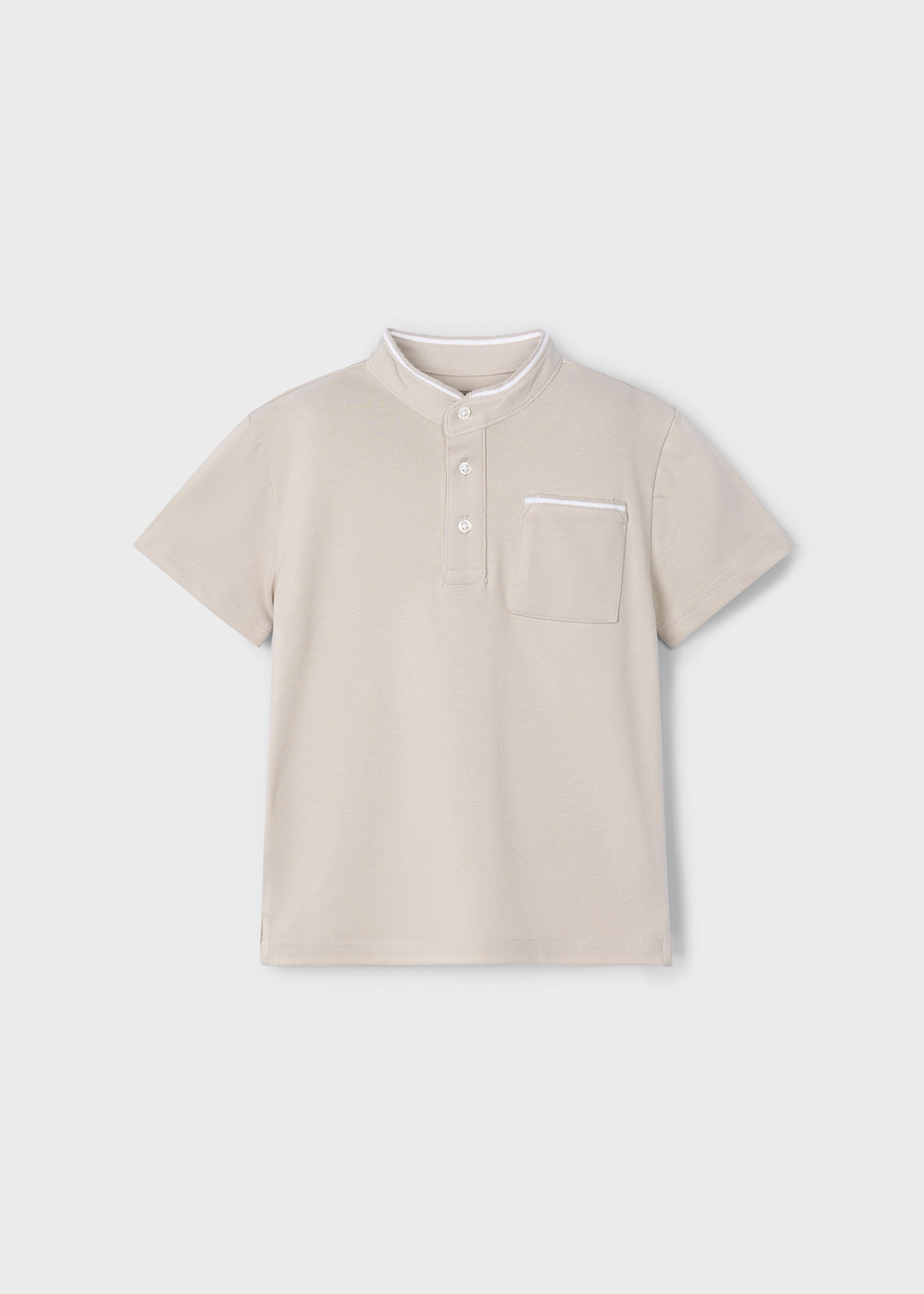 Boy Mandarin Collar Polo Shirt