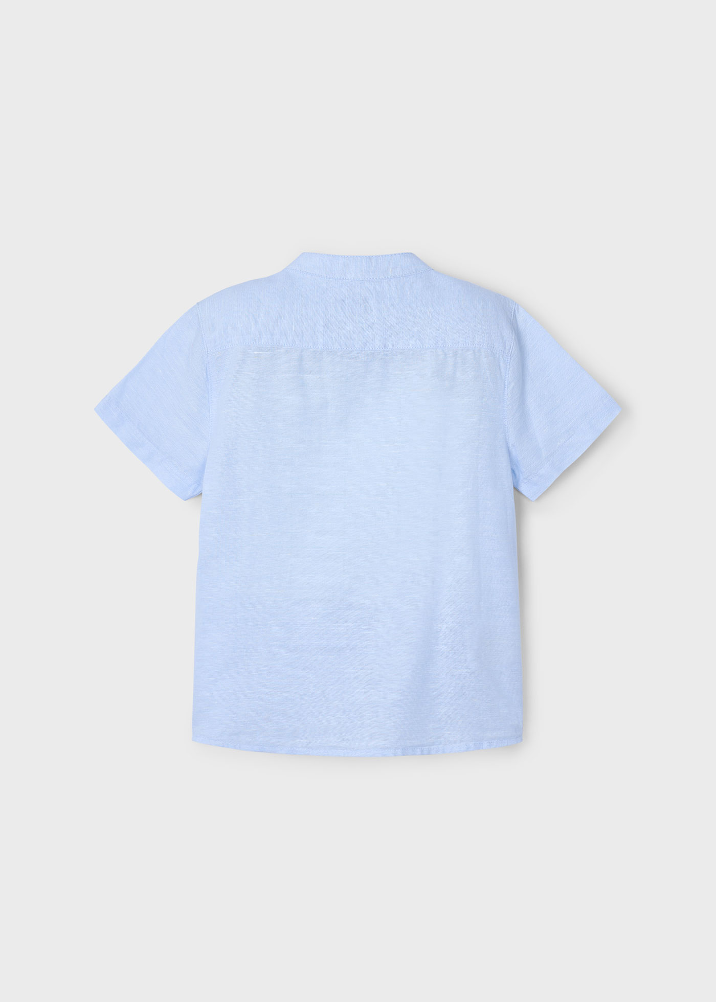 Boy mao collar linen shirt