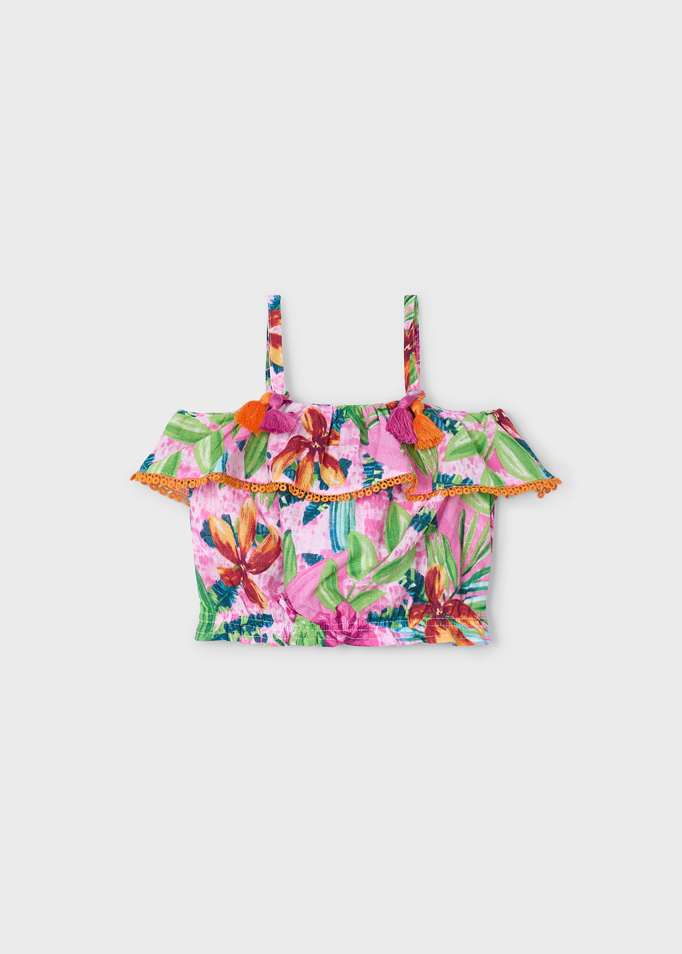 Blusa stampata volant bambina