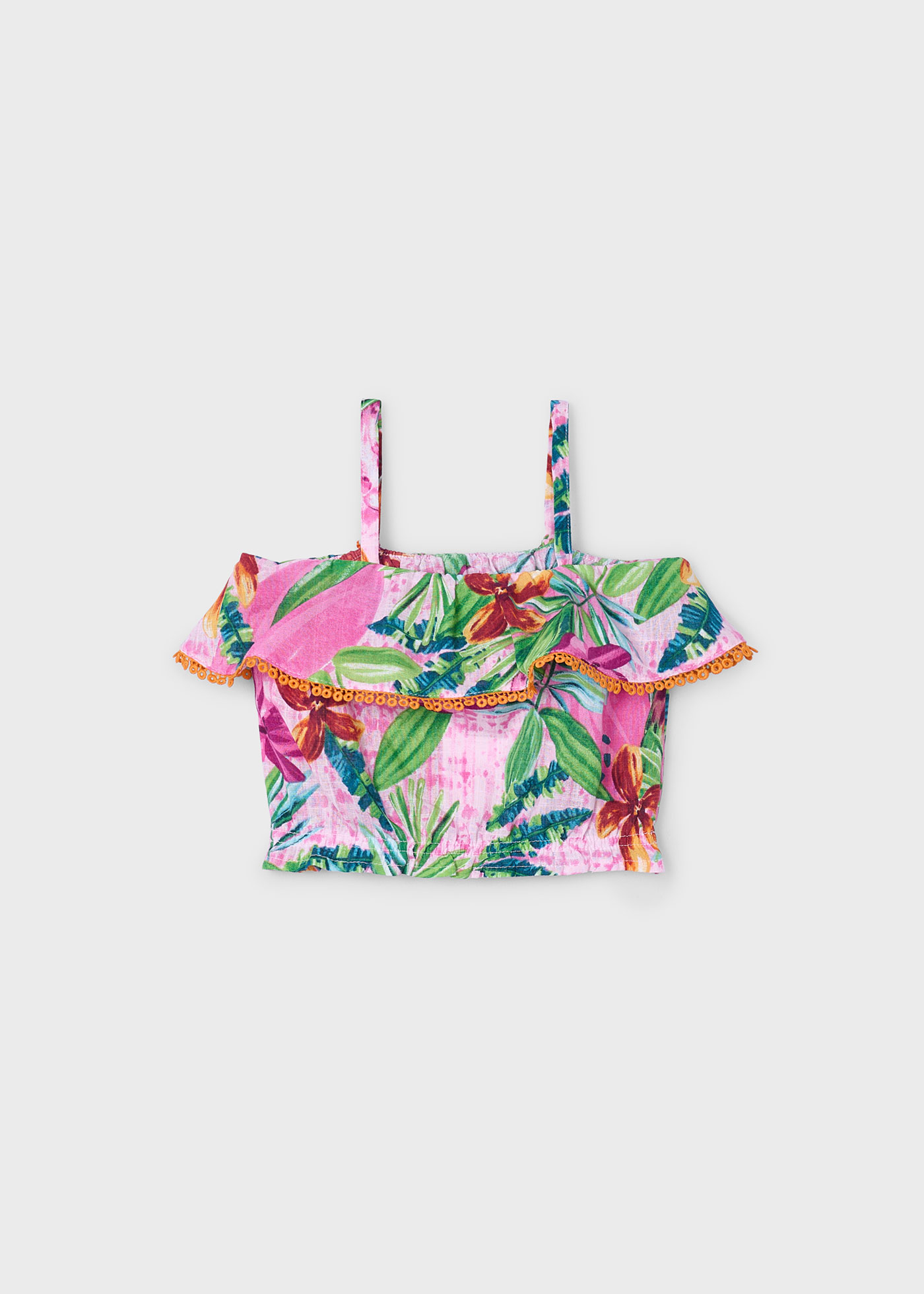 Blusa stampata volant bambina