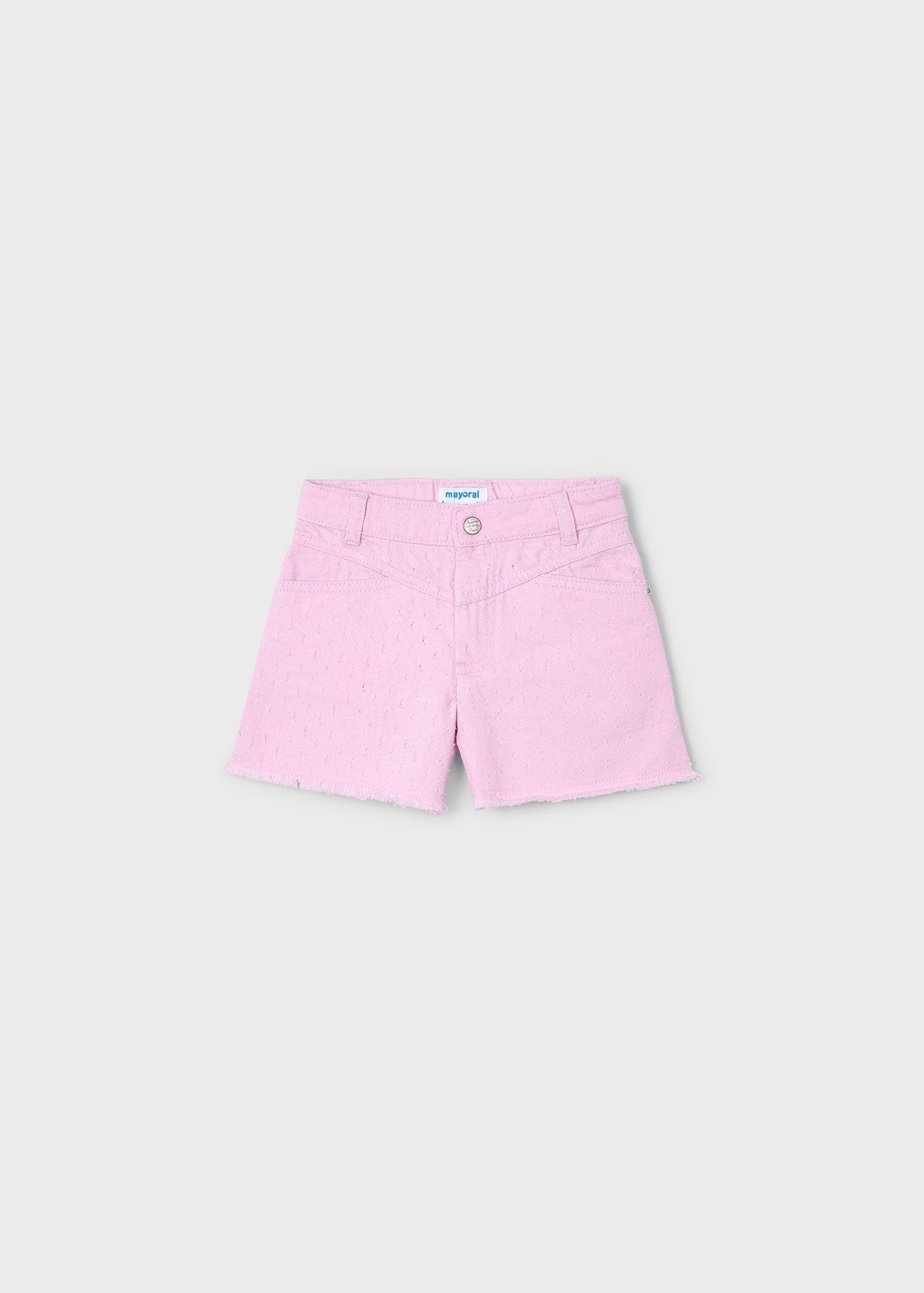 Pantaloncino orlo sfrangiato bambina