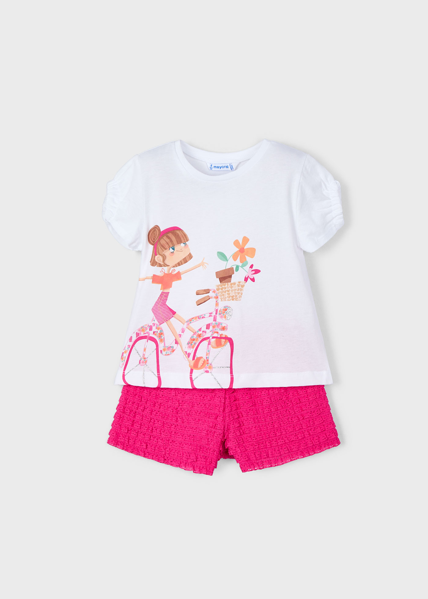 Conjunto short fantasía y playera niña