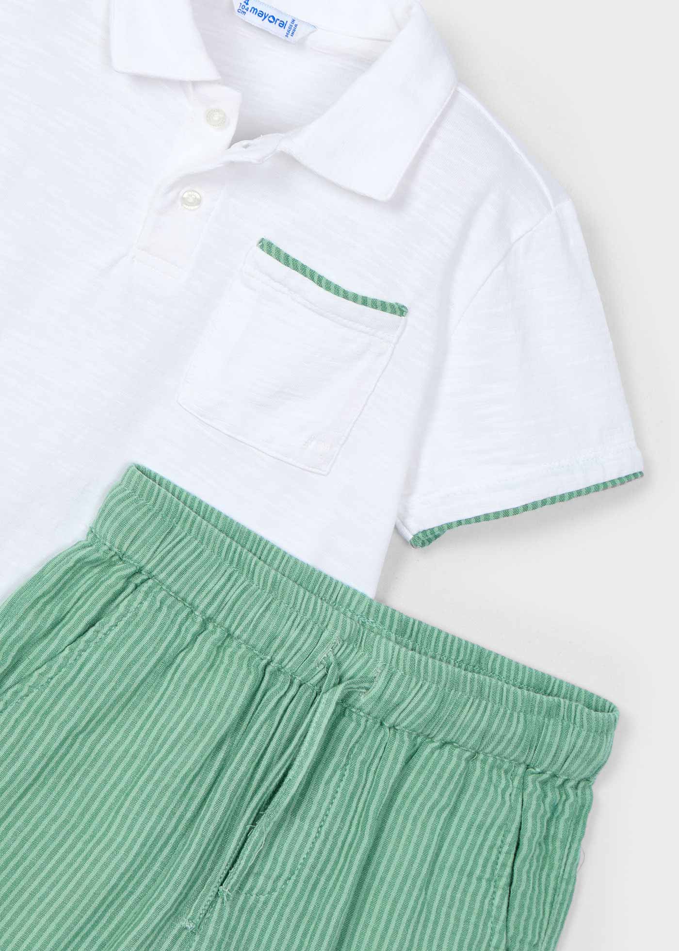 Conjunto bermuda y polo niño