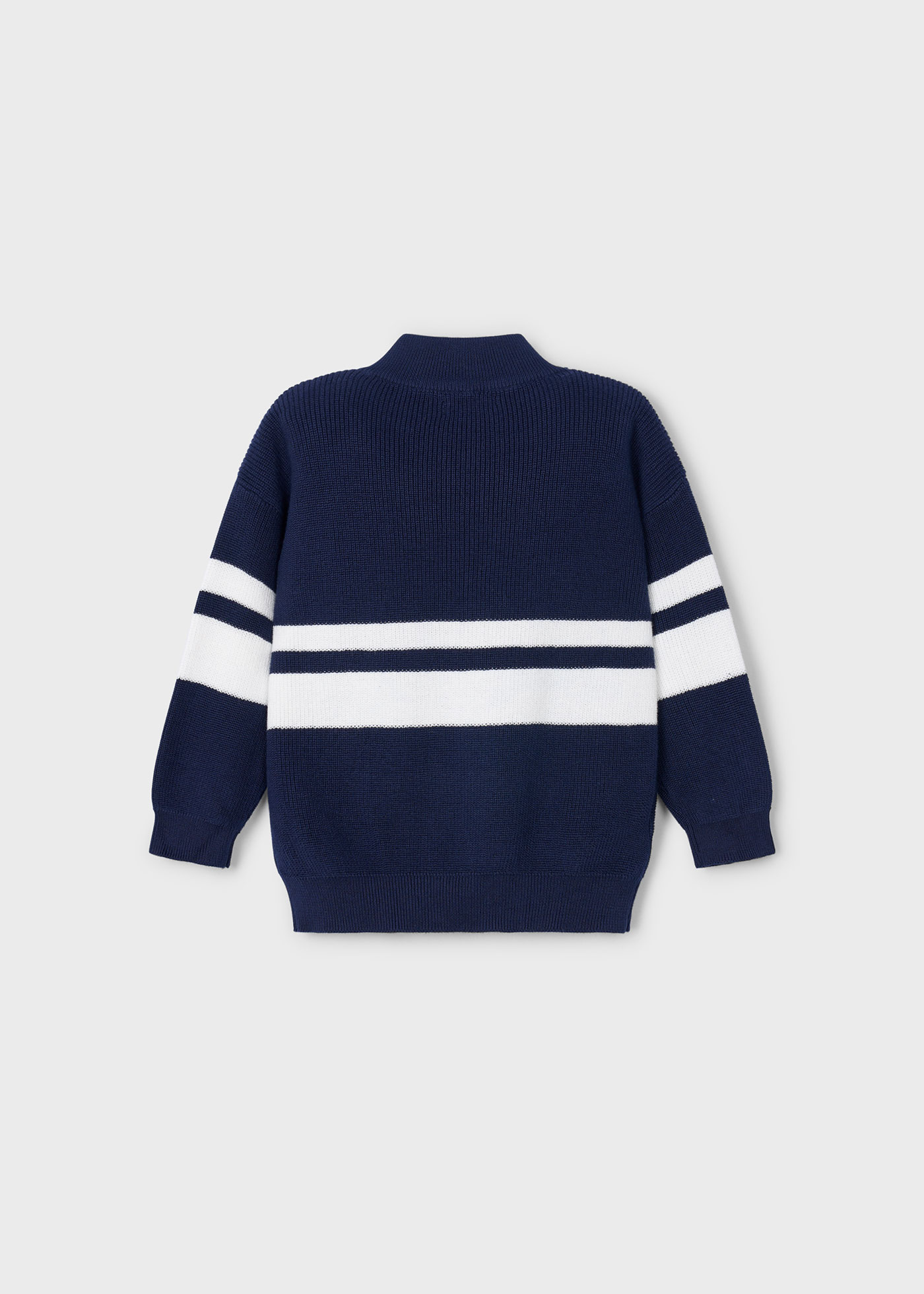 Boy striped quarter zip jumper