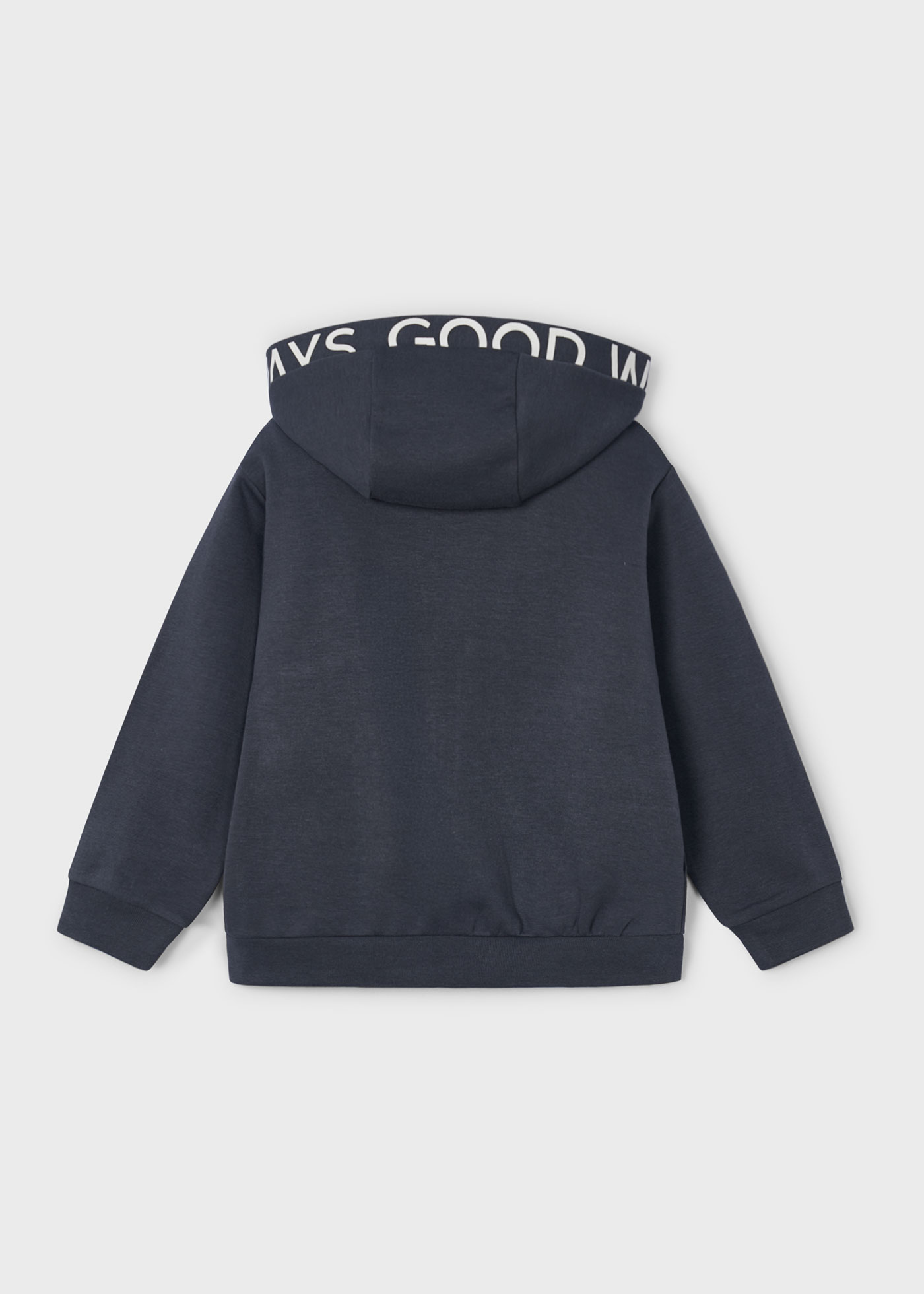 Boy Zip-Up Hoodie with Text