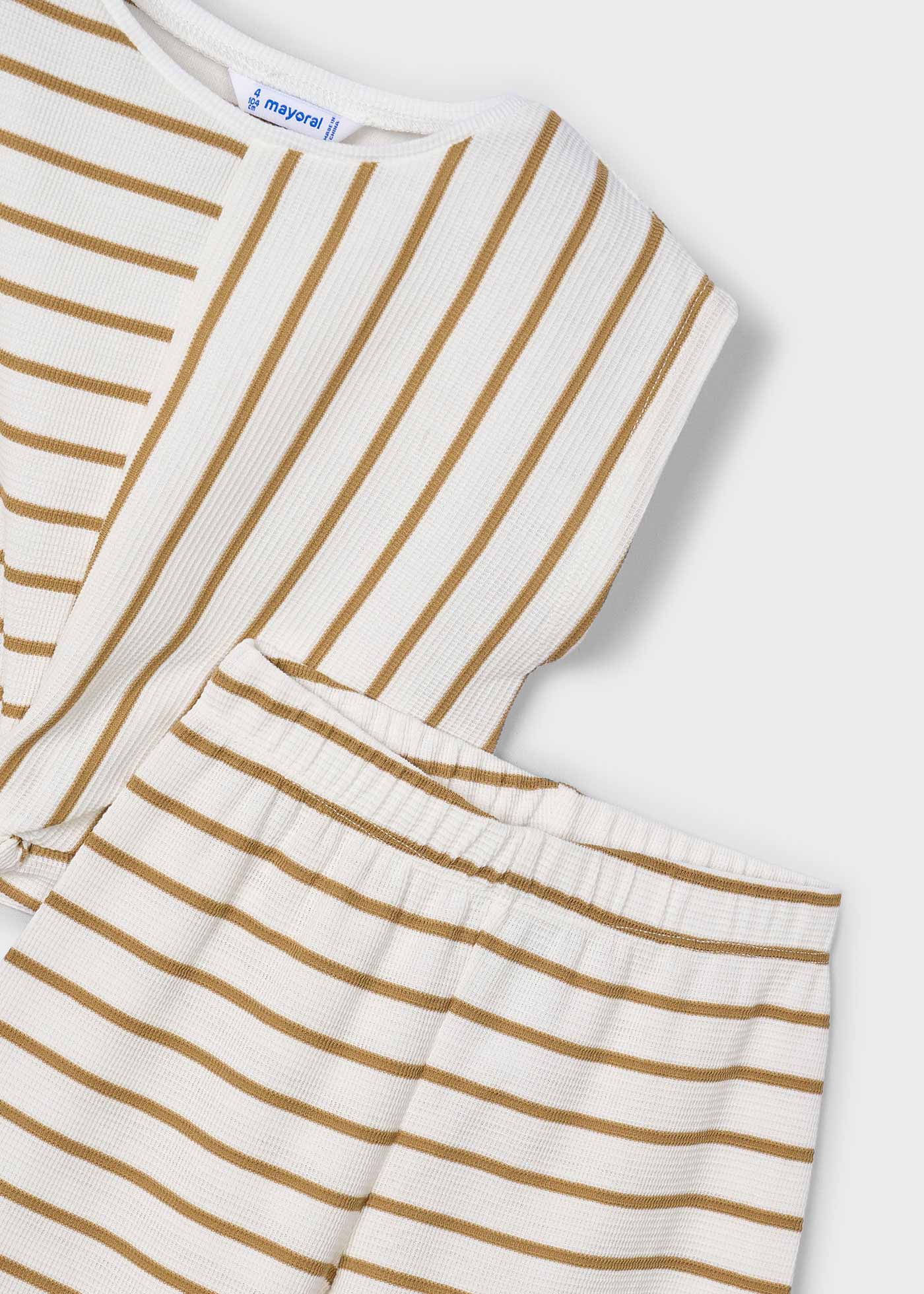 Completo pantalone  e maglietta righe bambina