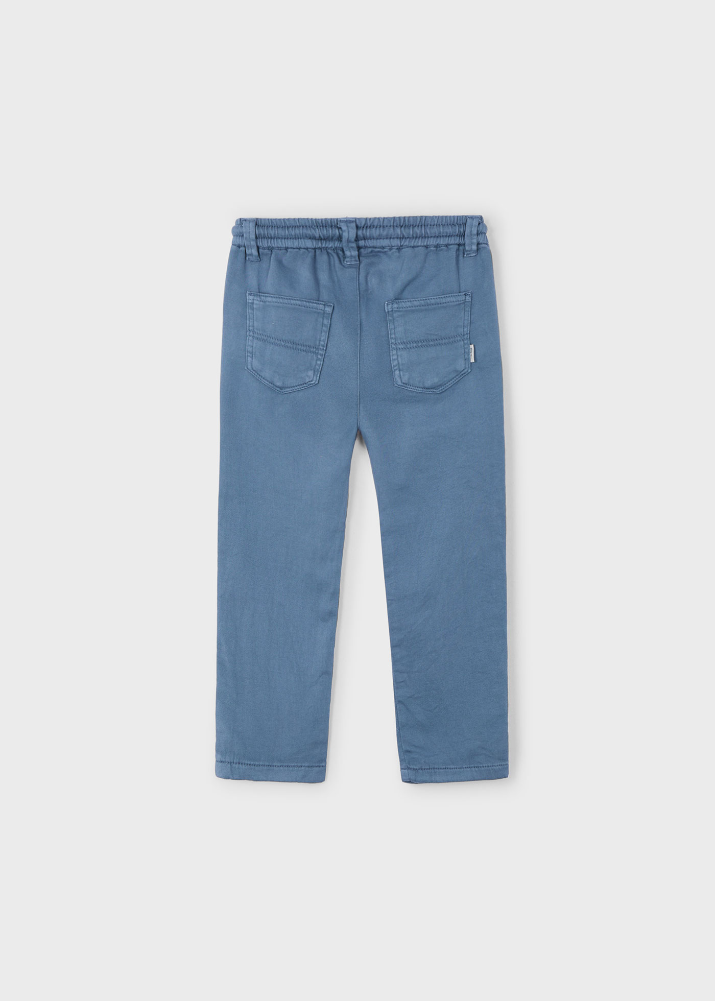 Boy twill trousers with drawstring