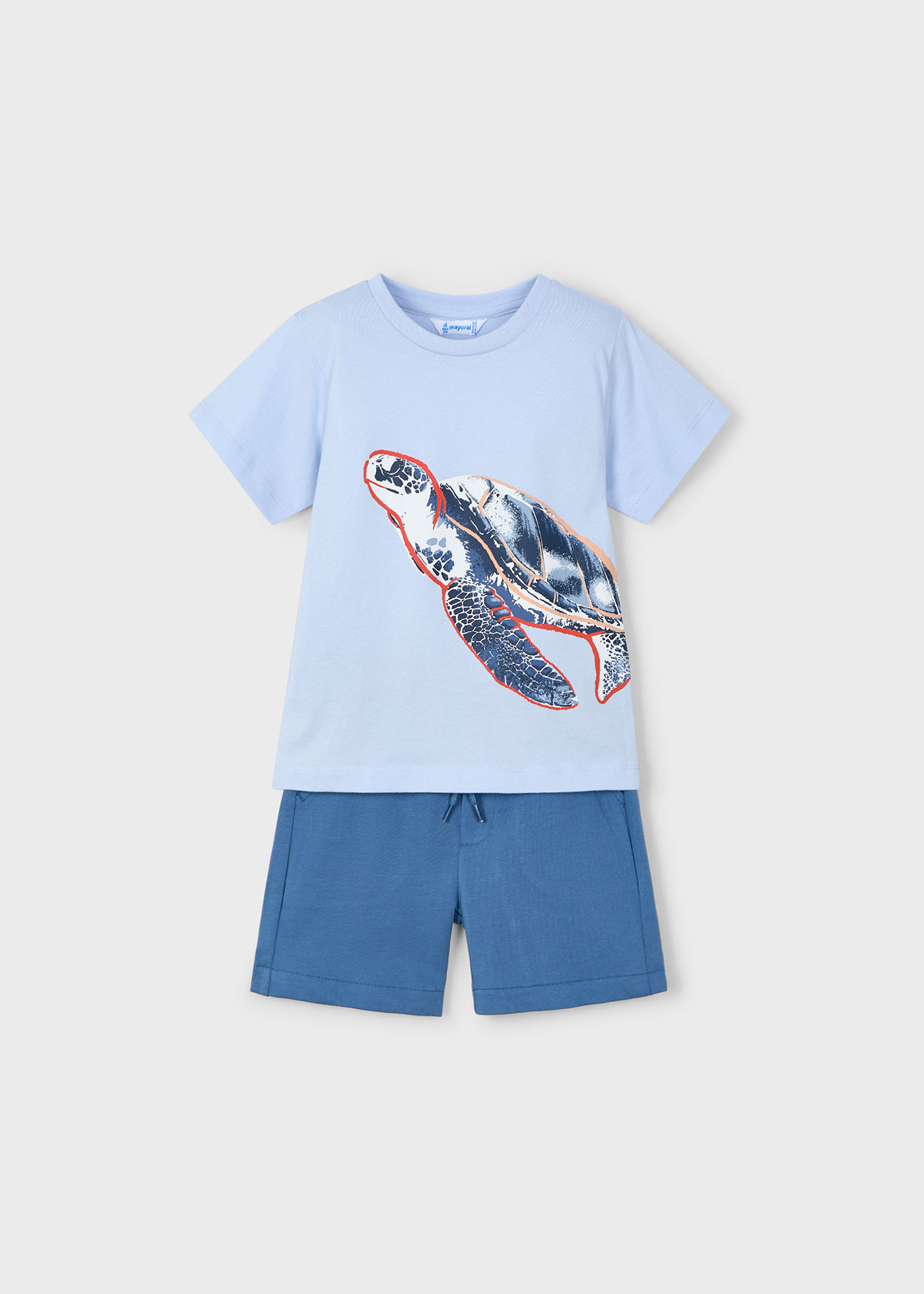 Completo pantaloncino e maglietta tartaruga bambino