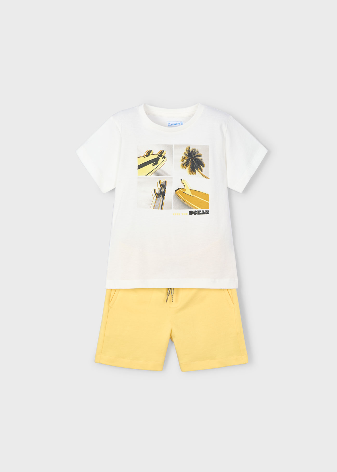 Boy surf print shorts and t-shirt set