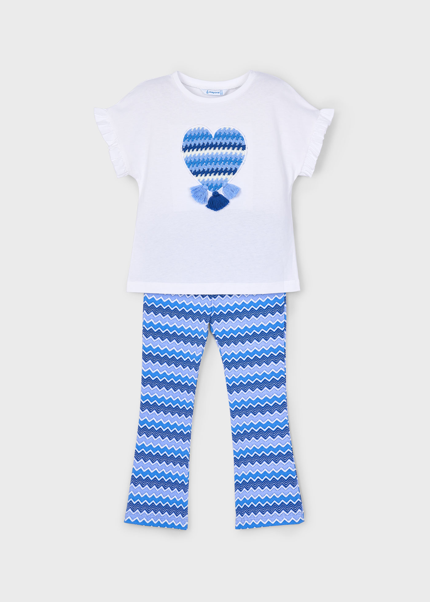 Completo leggings a campana e maglietta bambina