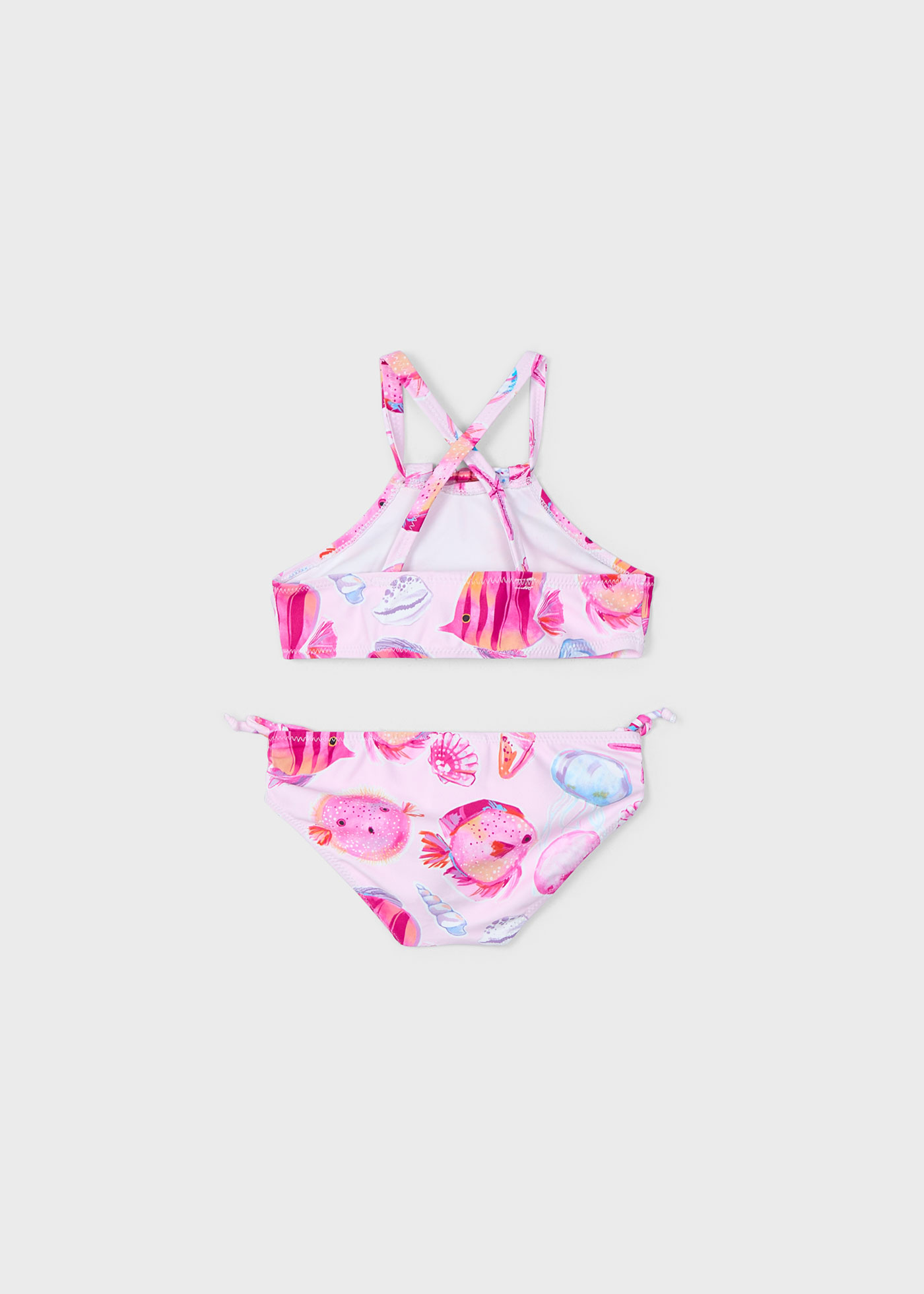 Bikini estampado con moños niña