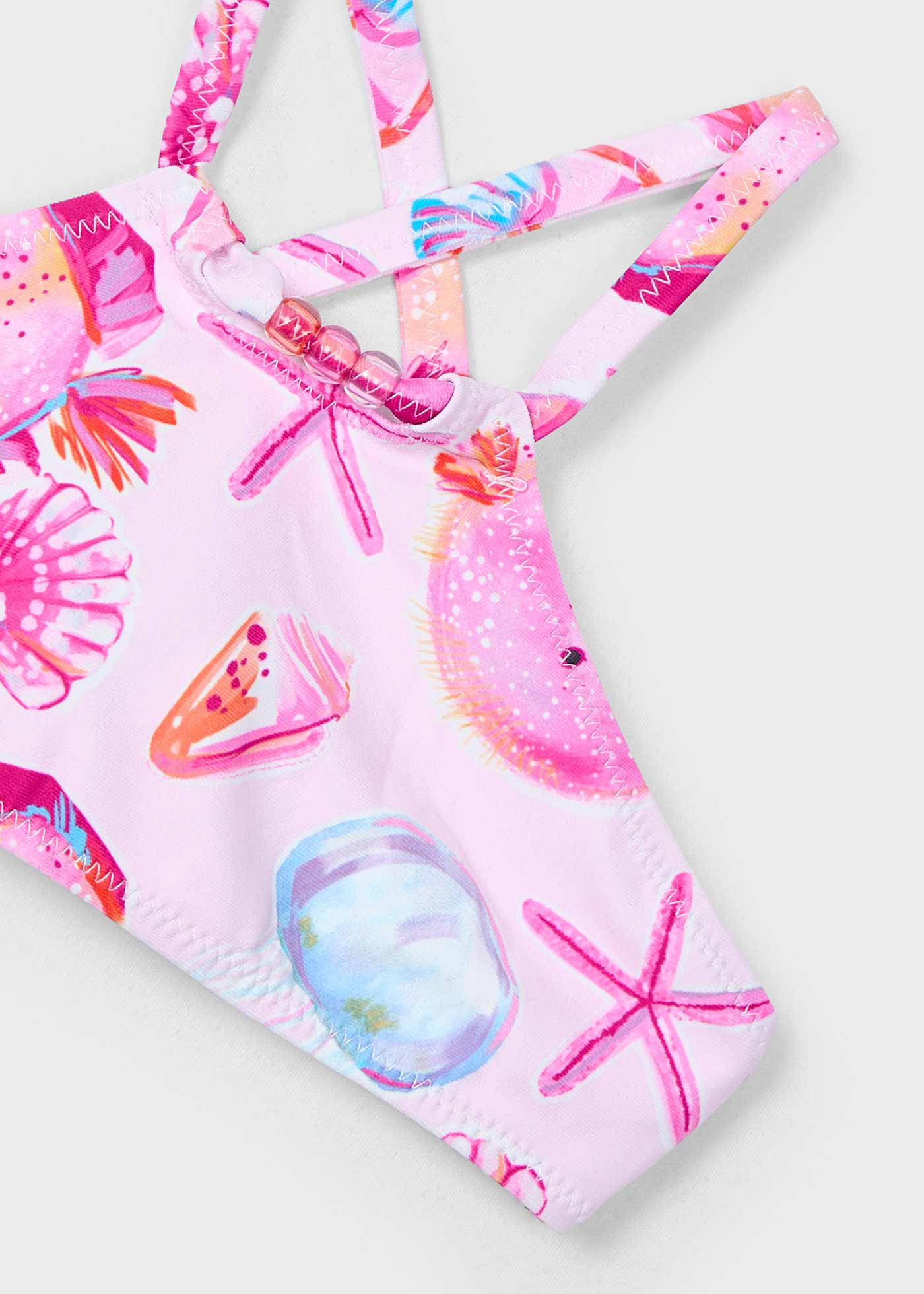 Bikini estampado con moños niña