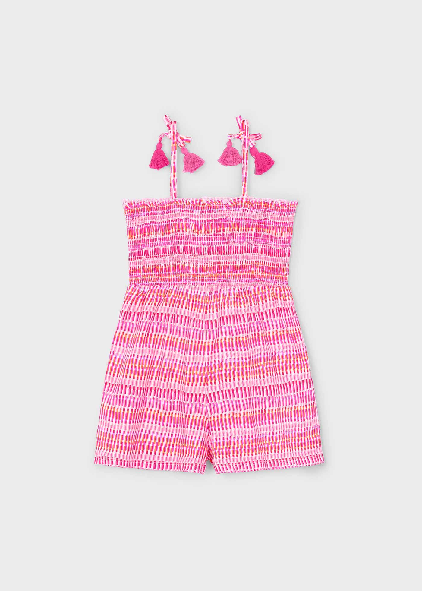 Girl Printed Smocked Romper