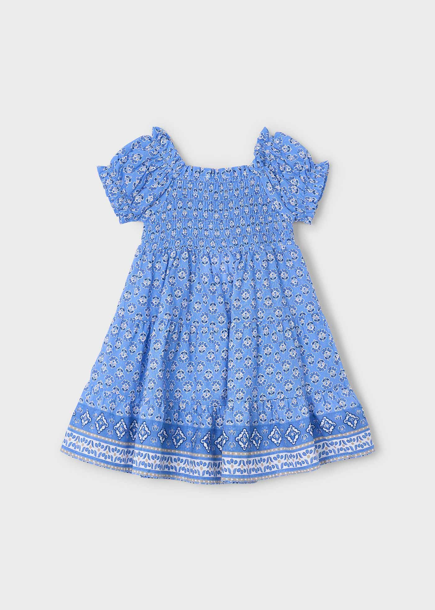 Rochie imprimata fagure de miere fetita