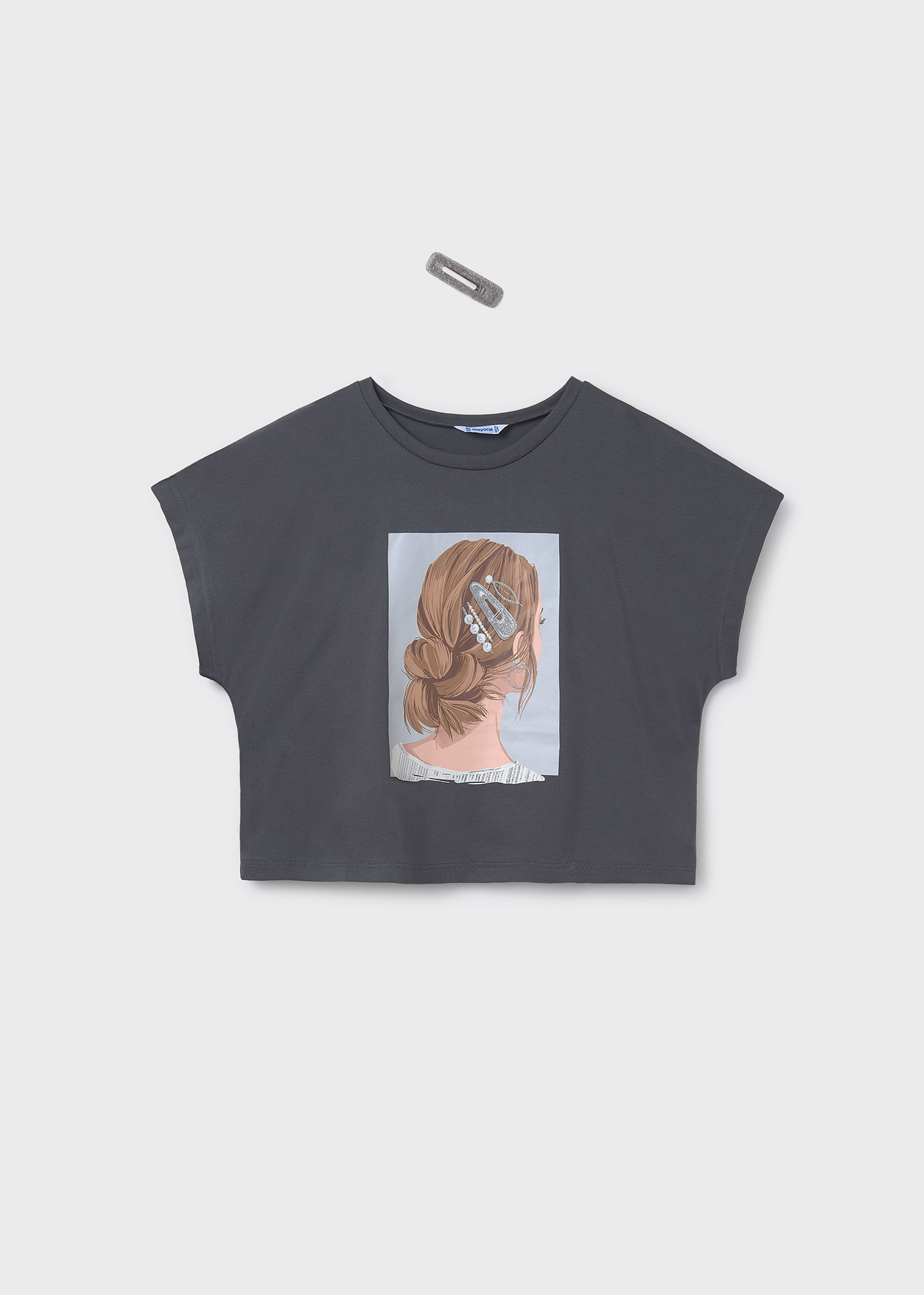 Girl T-Shirt with Hair Clip