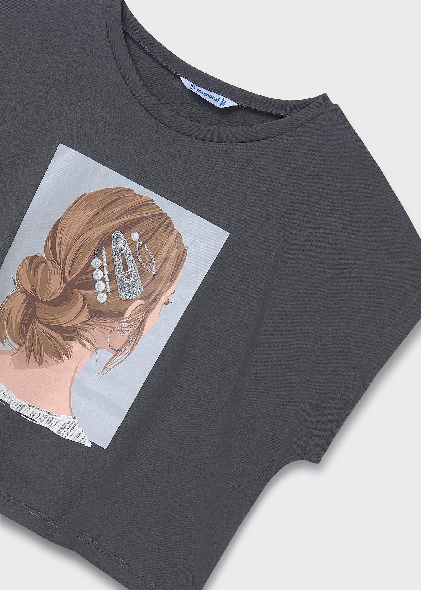 Girl T-Shirt with Hair Clip