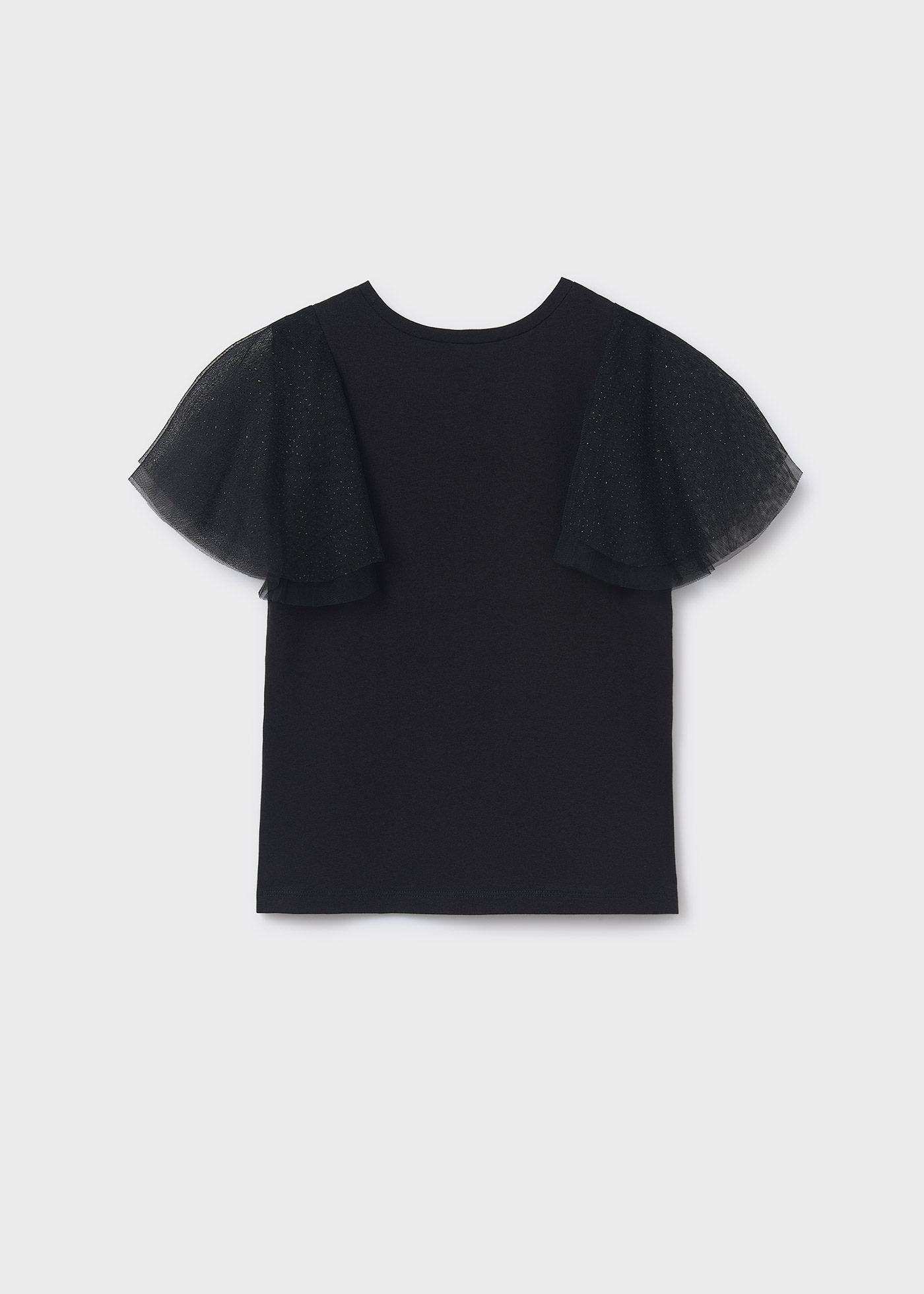 Tricou volane tul fata