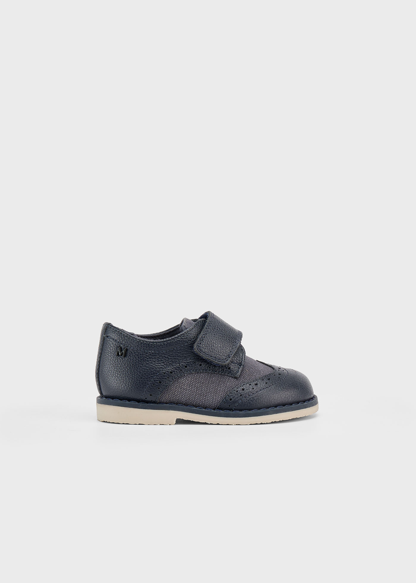 Sapato velcro pele bebé